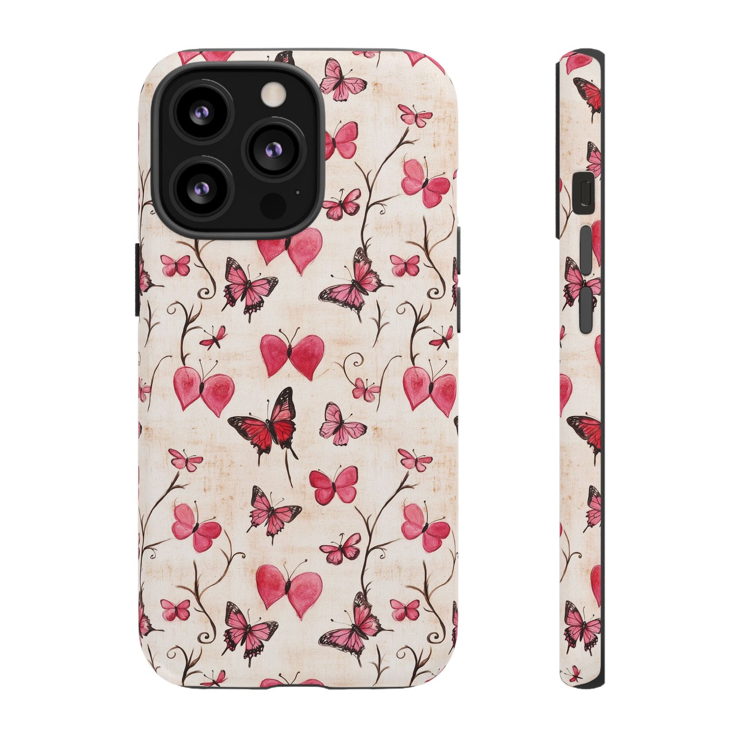 Pink Hearts & Butterflies Case