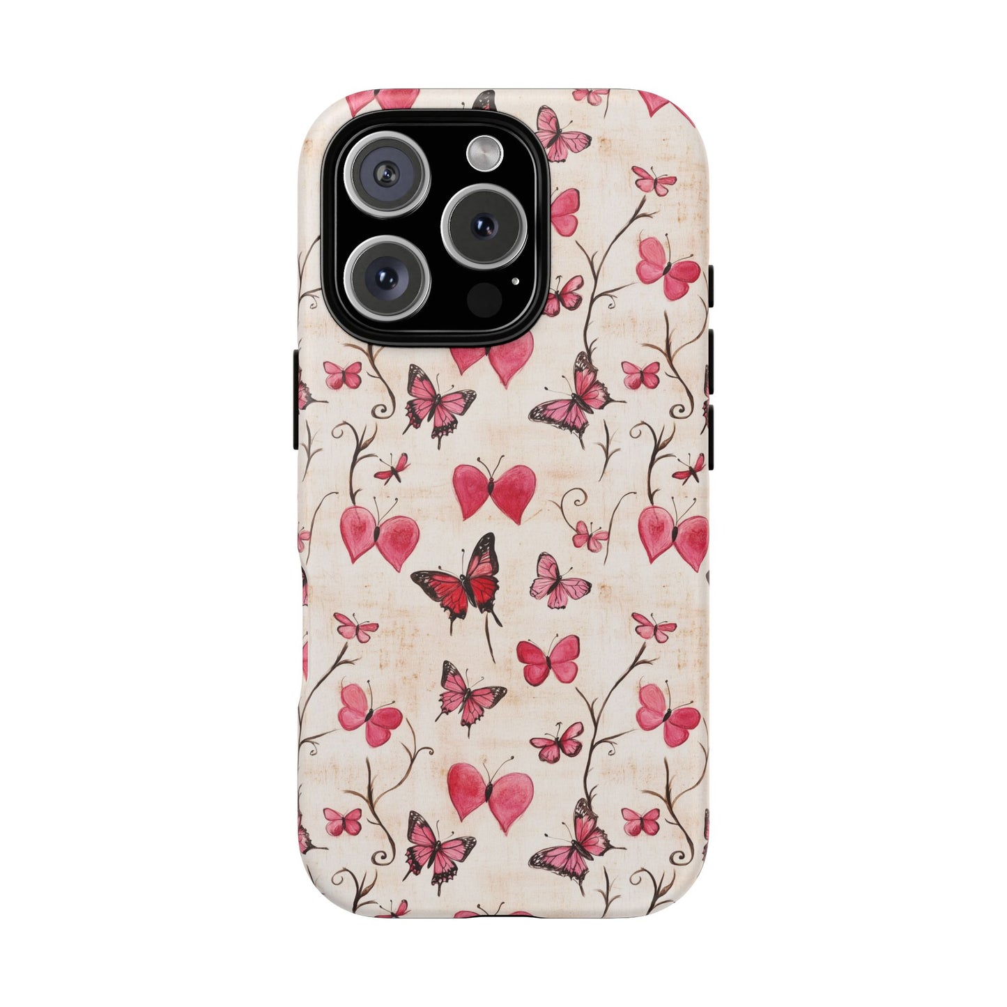 Pink Hearts & Butterflies Case