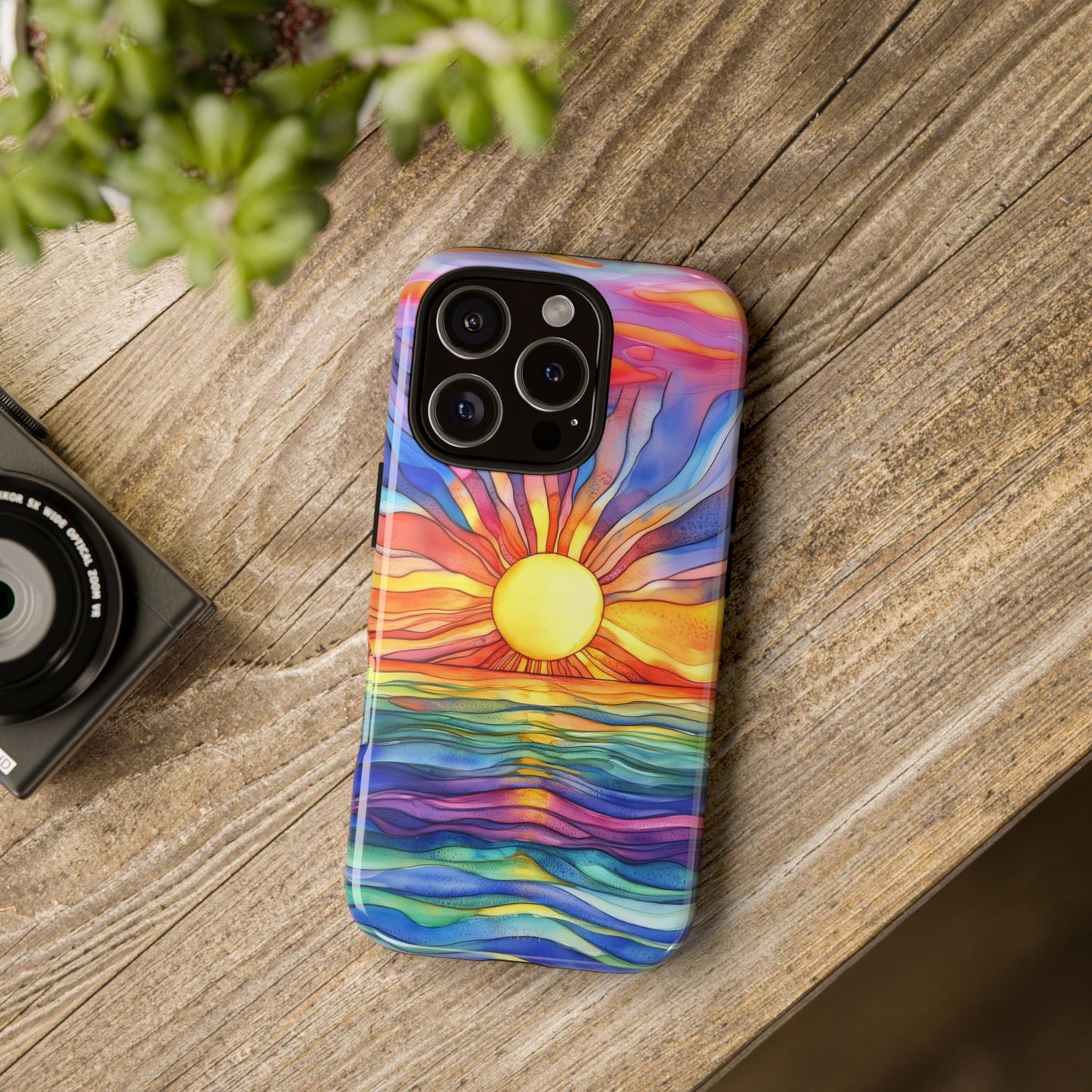 Celestial Tides | Vibrant Watercolor Phone Case
