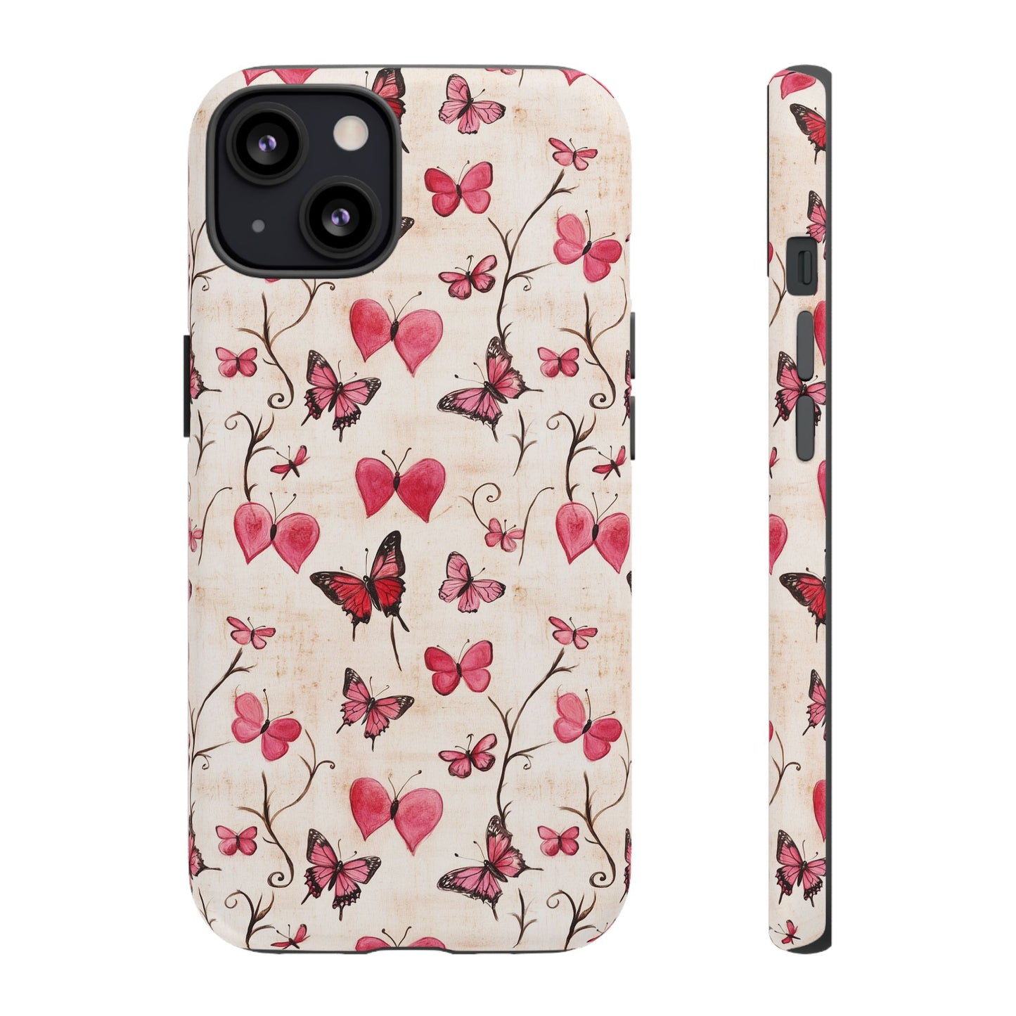 Pink Hearts & Butterflies Case