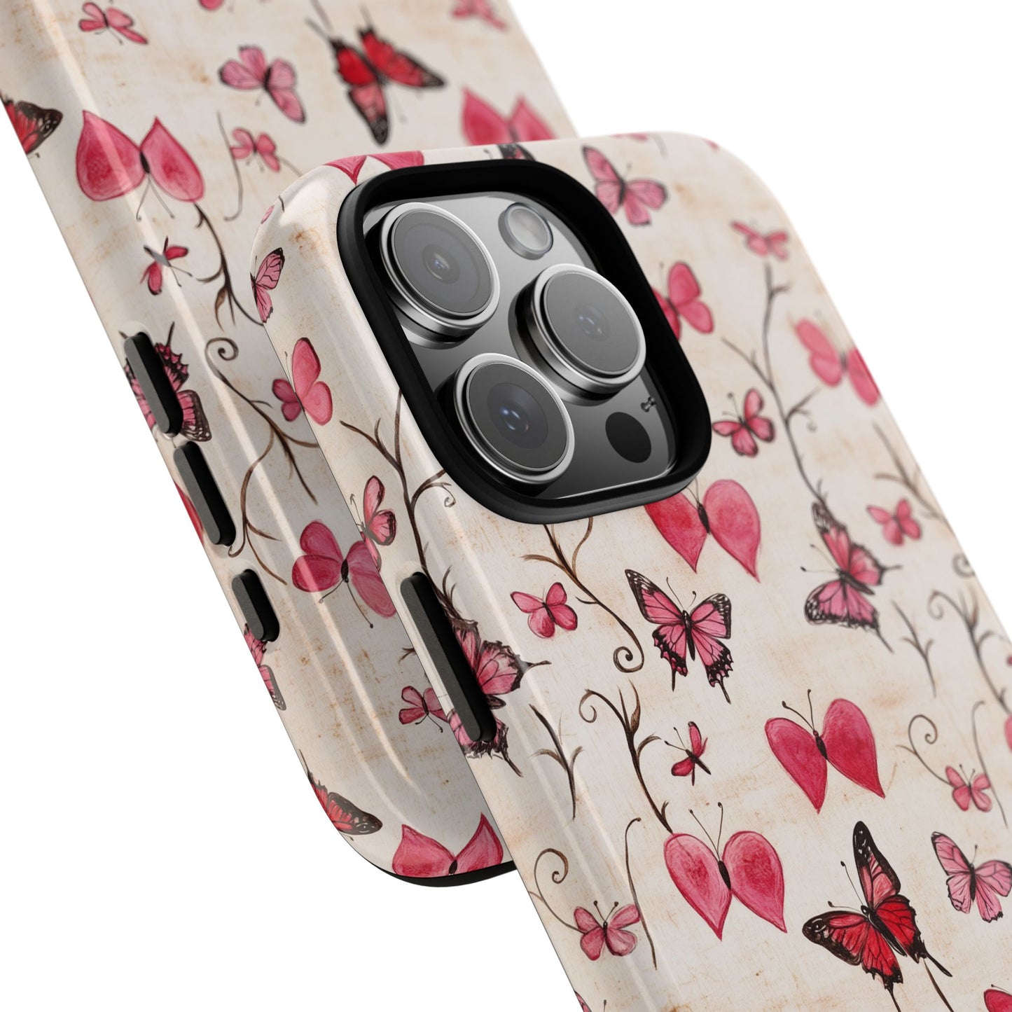 Pink Hearts & Butterflies Case