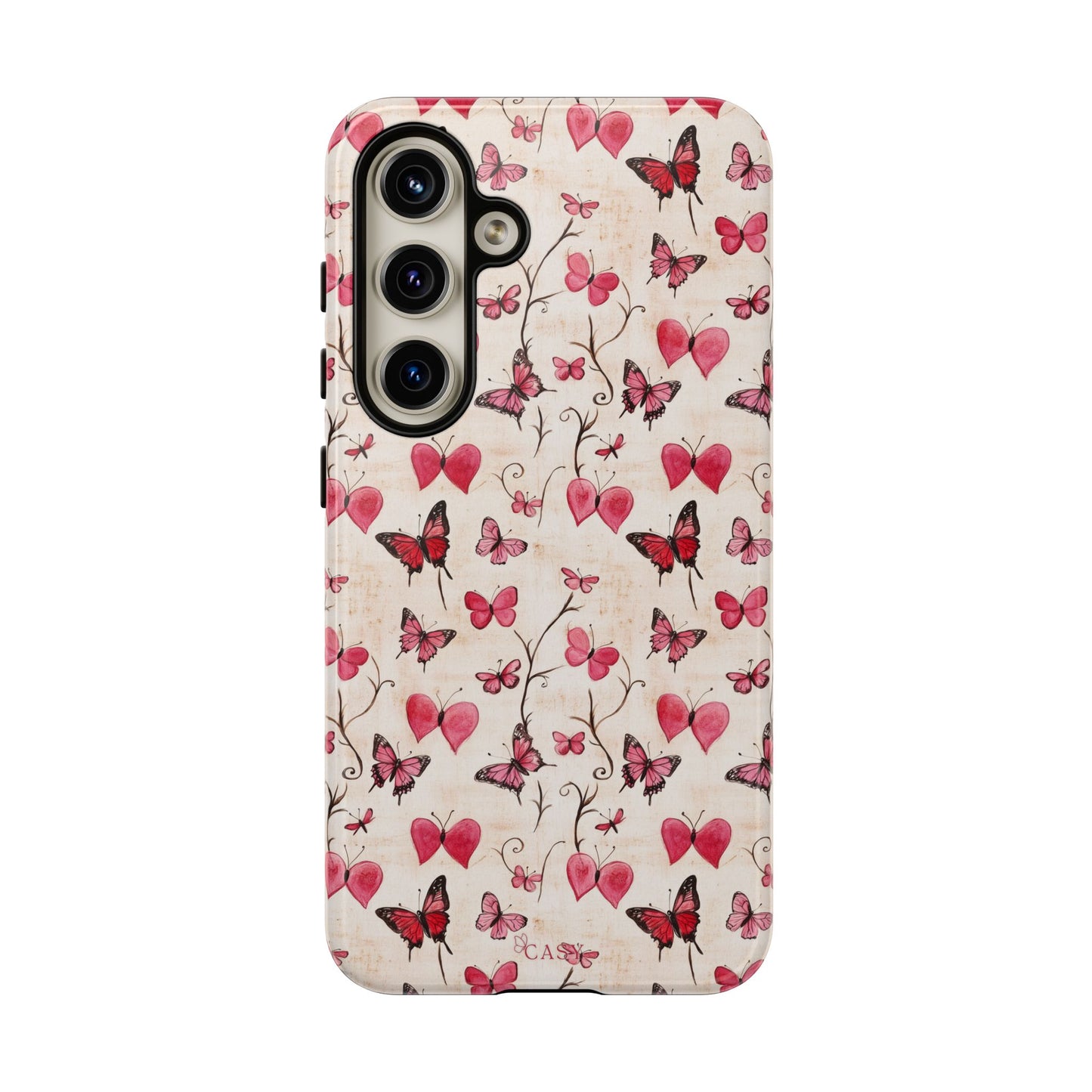 Pink Hearts & Butterflies | Love in Flight Phone Case