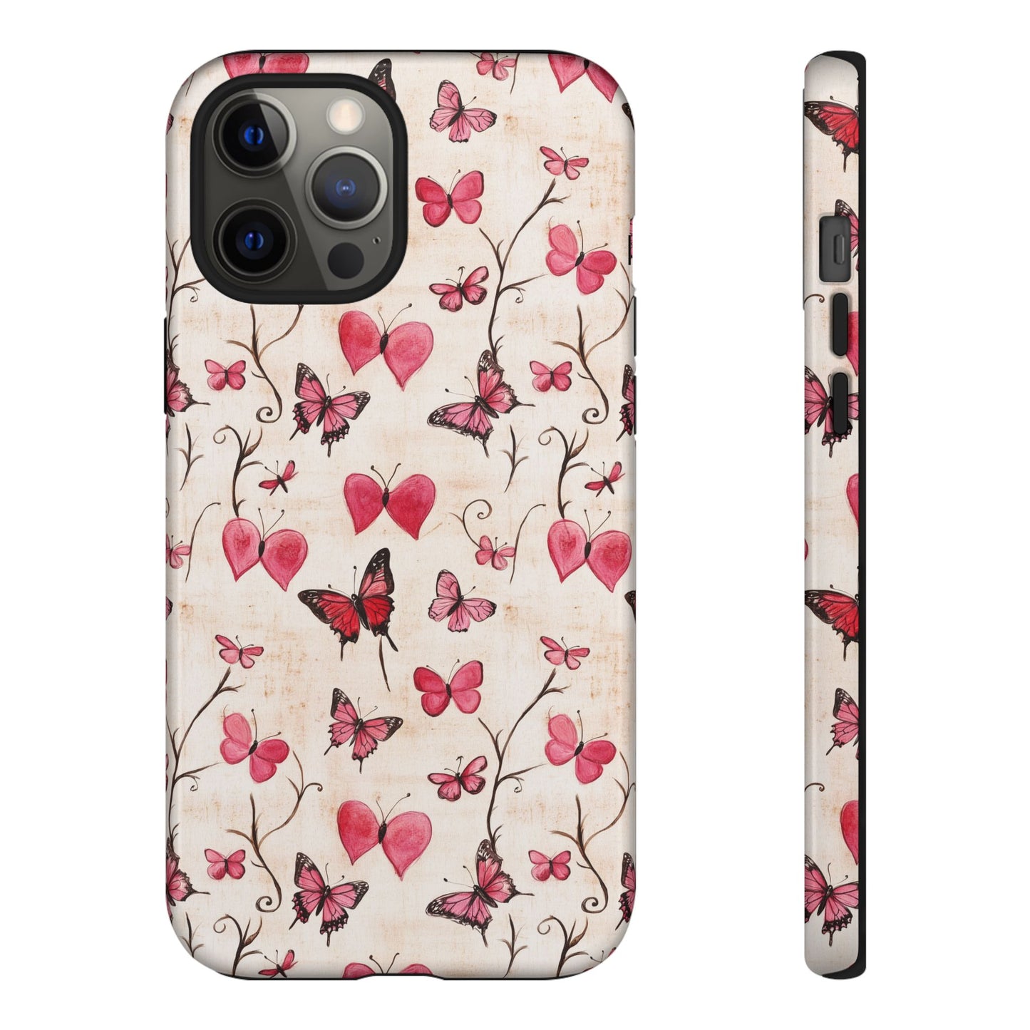 Pink Hearts & Butterflies Case