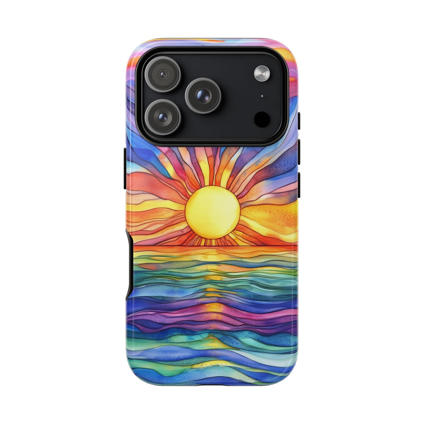 Celestial Tides | Vibrant Watercolor Phone Case