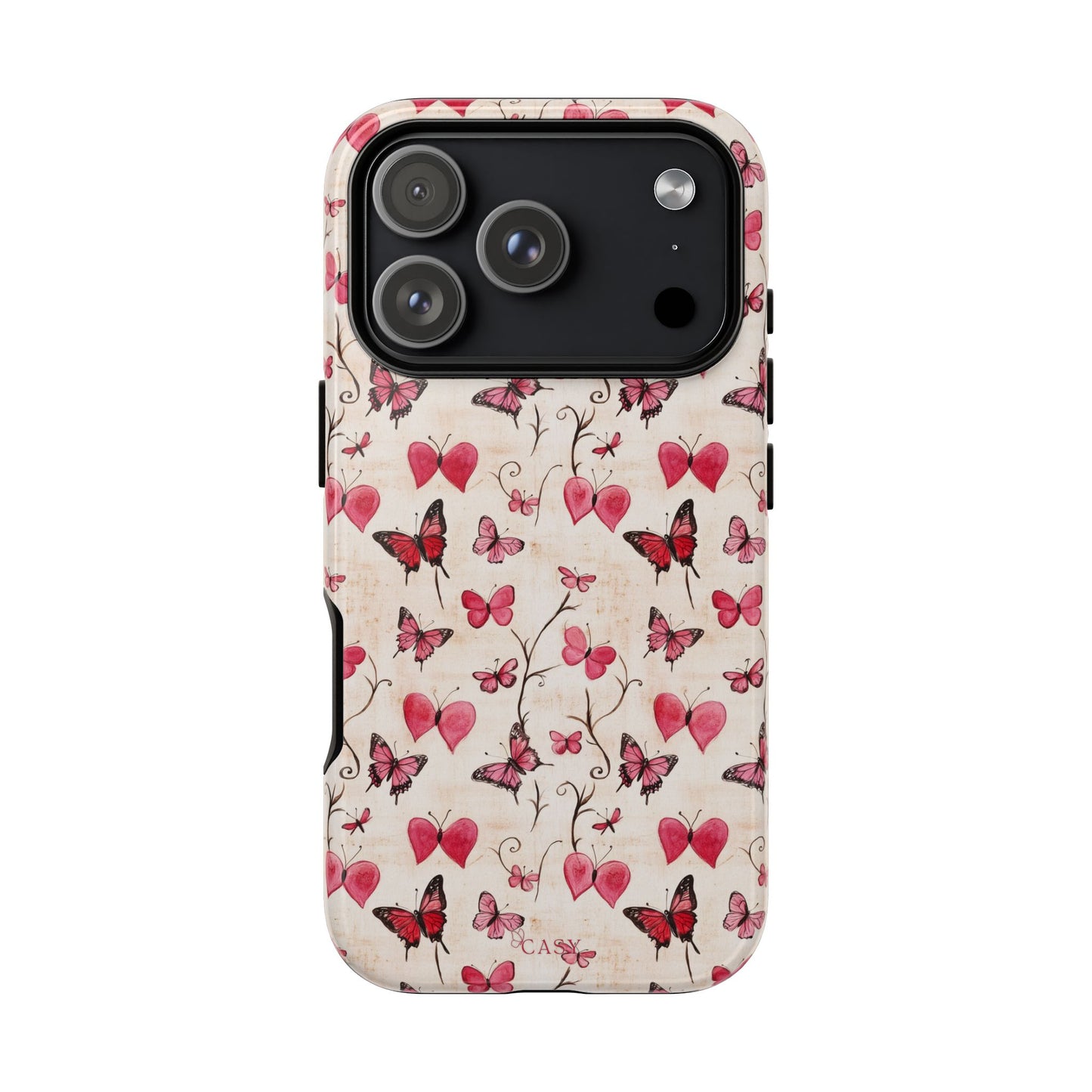 Pink Hearts & Butterflies | Love in Flight Phone Case