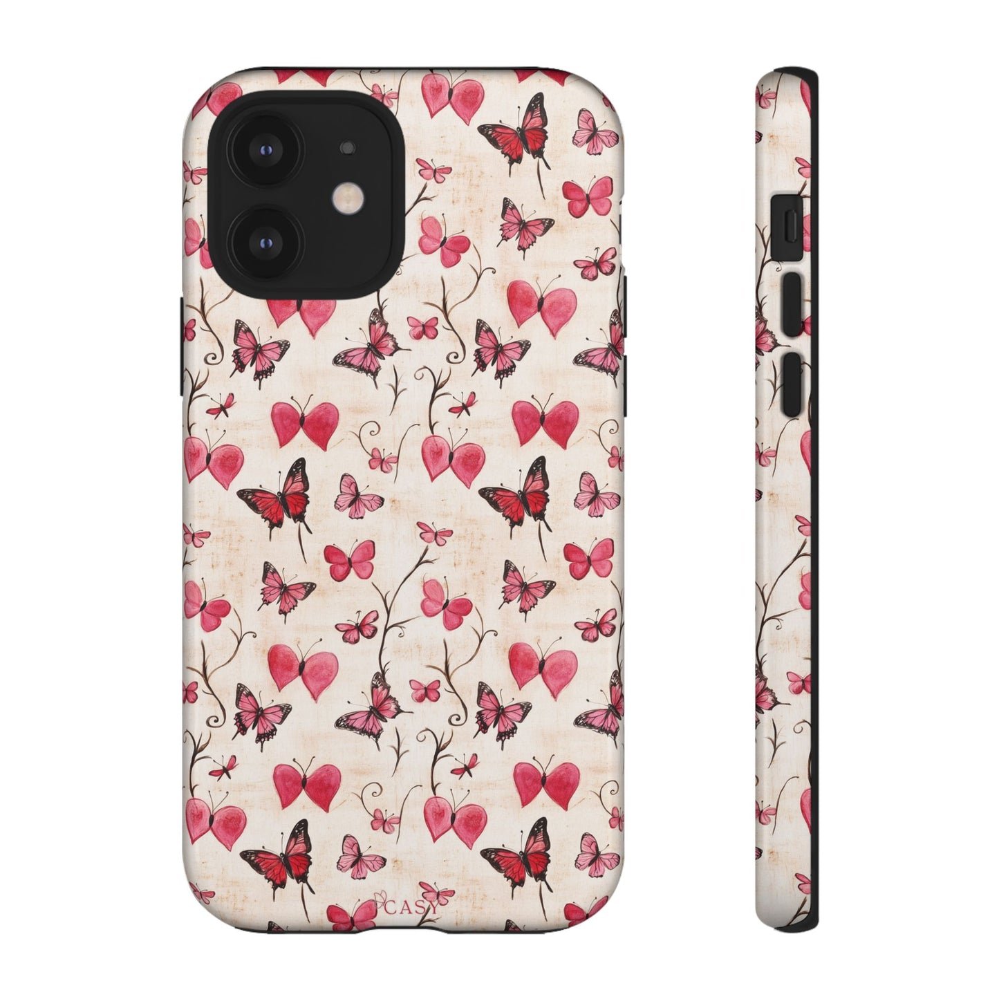 Pink Hearts & Butterflies | Love in Flight Phone Case
