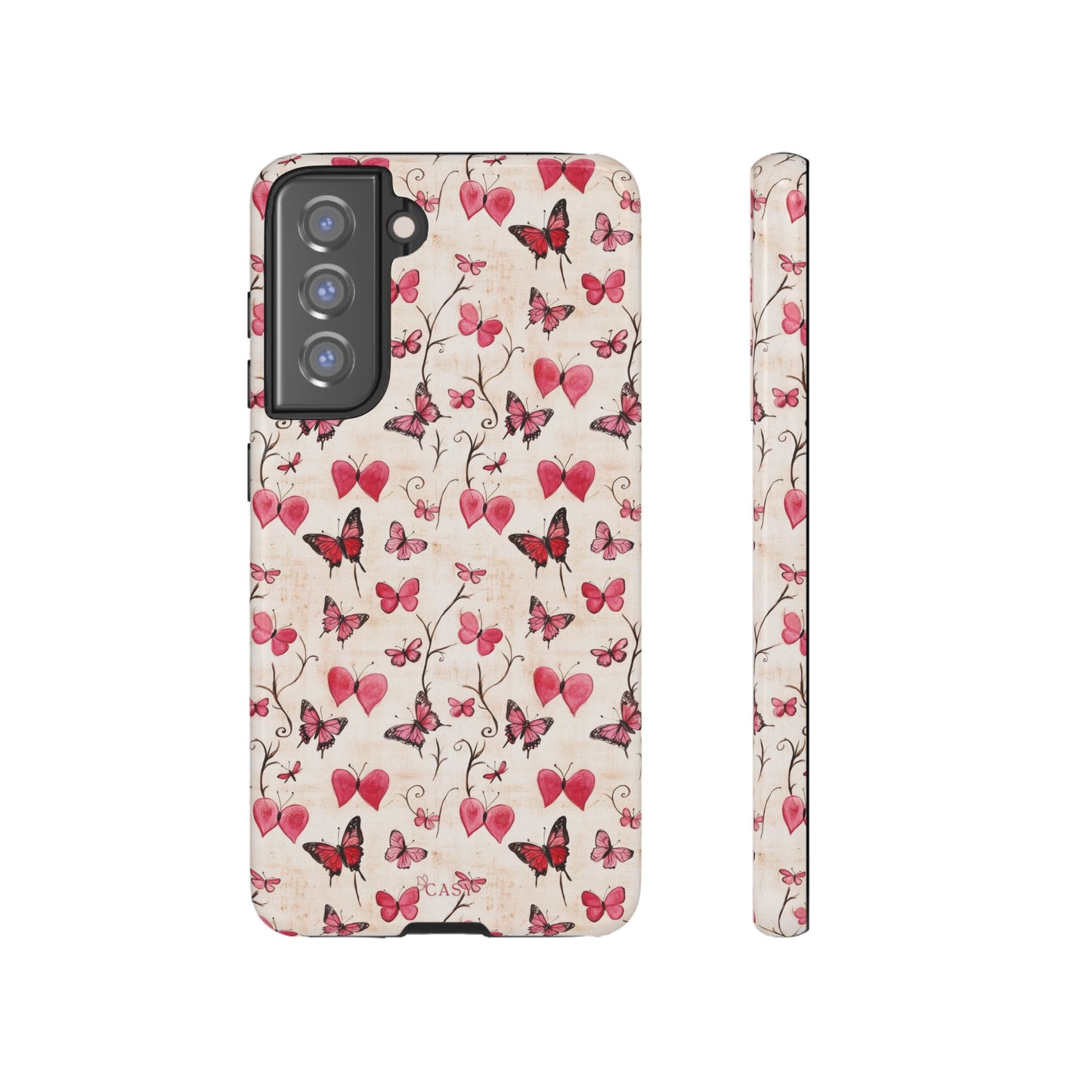 Pink Hearts & Butterflies | Love in Flight Phone Case