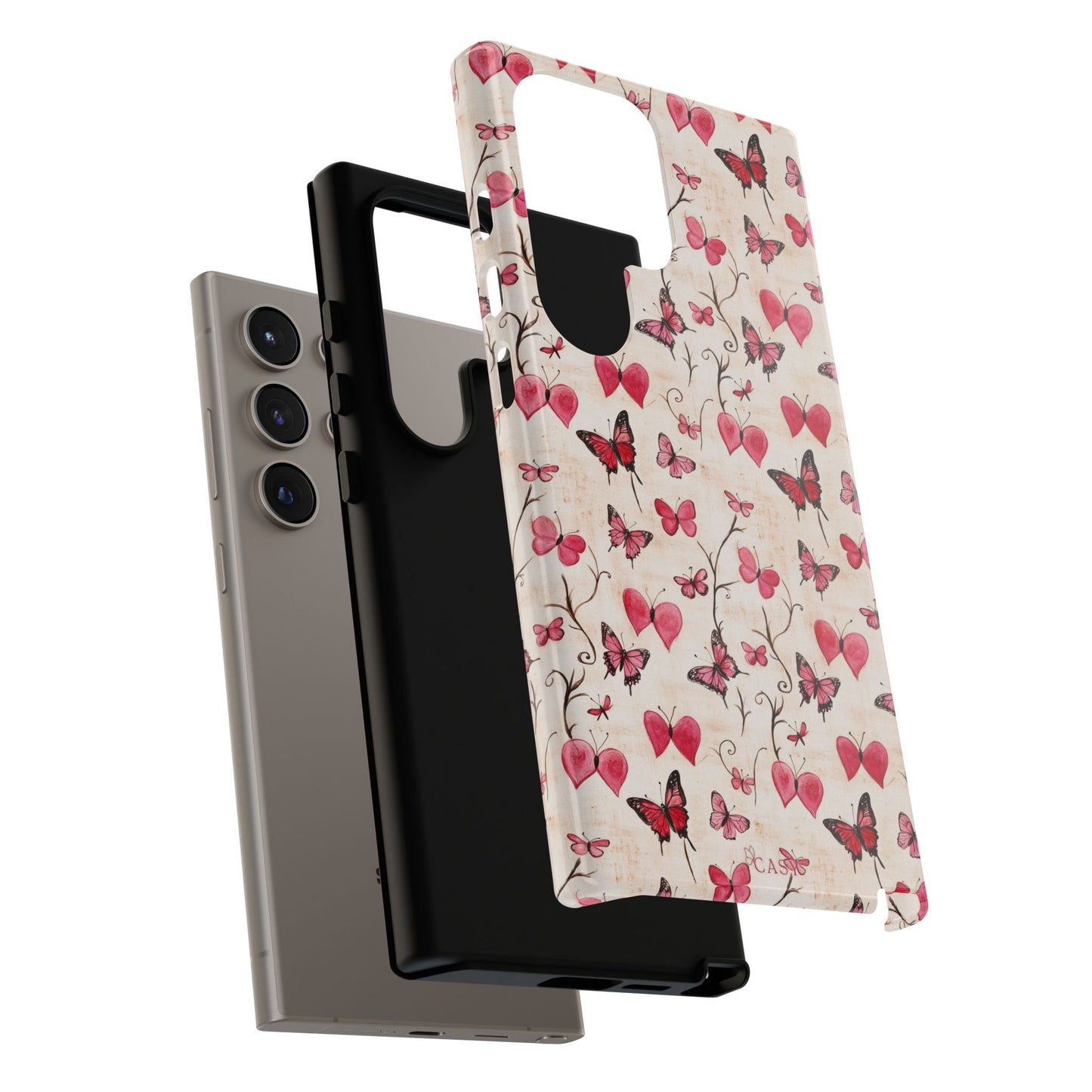 Pink Hearts & Butterflies | Love in Flight Phone Case