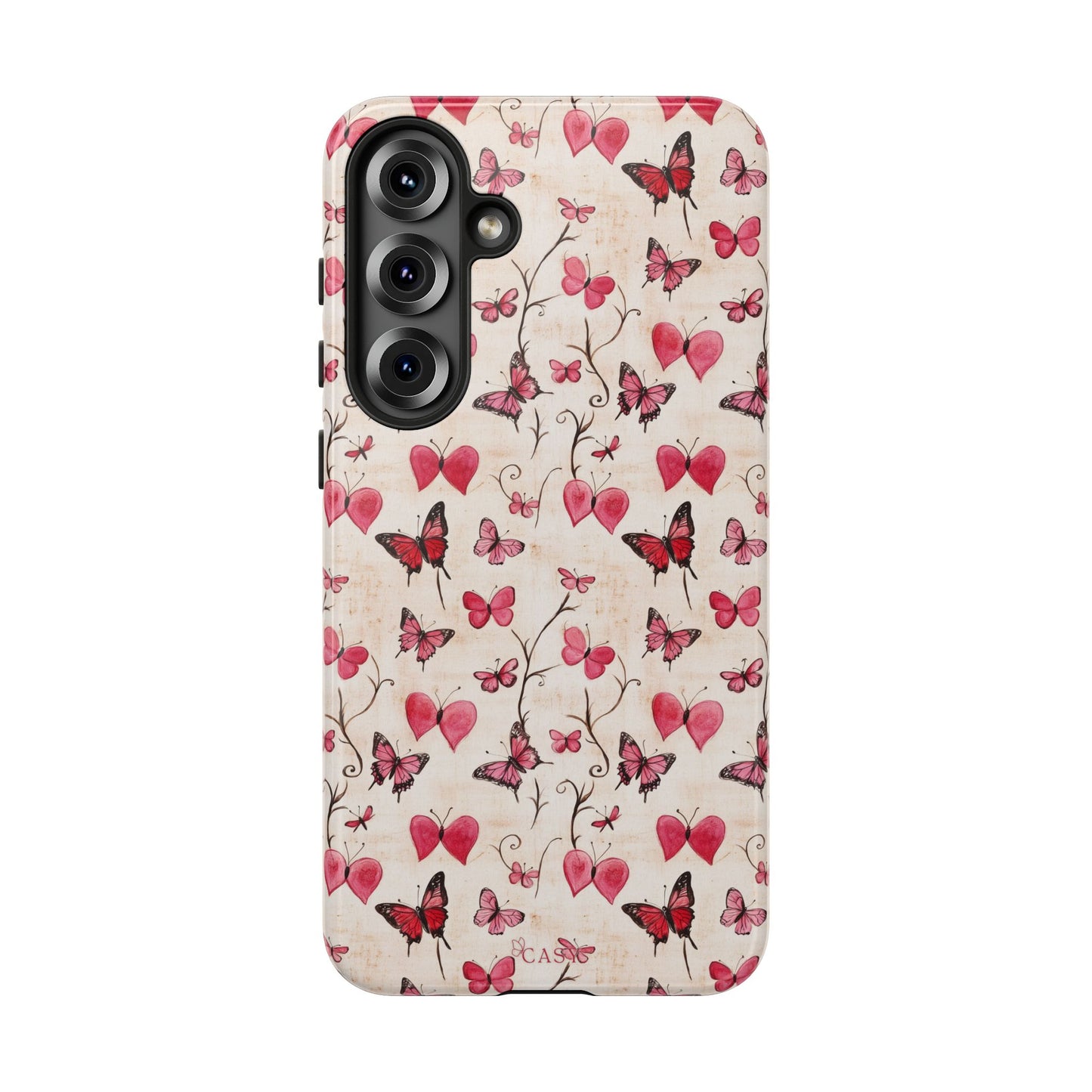Pink Hearts & Butterflies | Love in Flight Phone Case