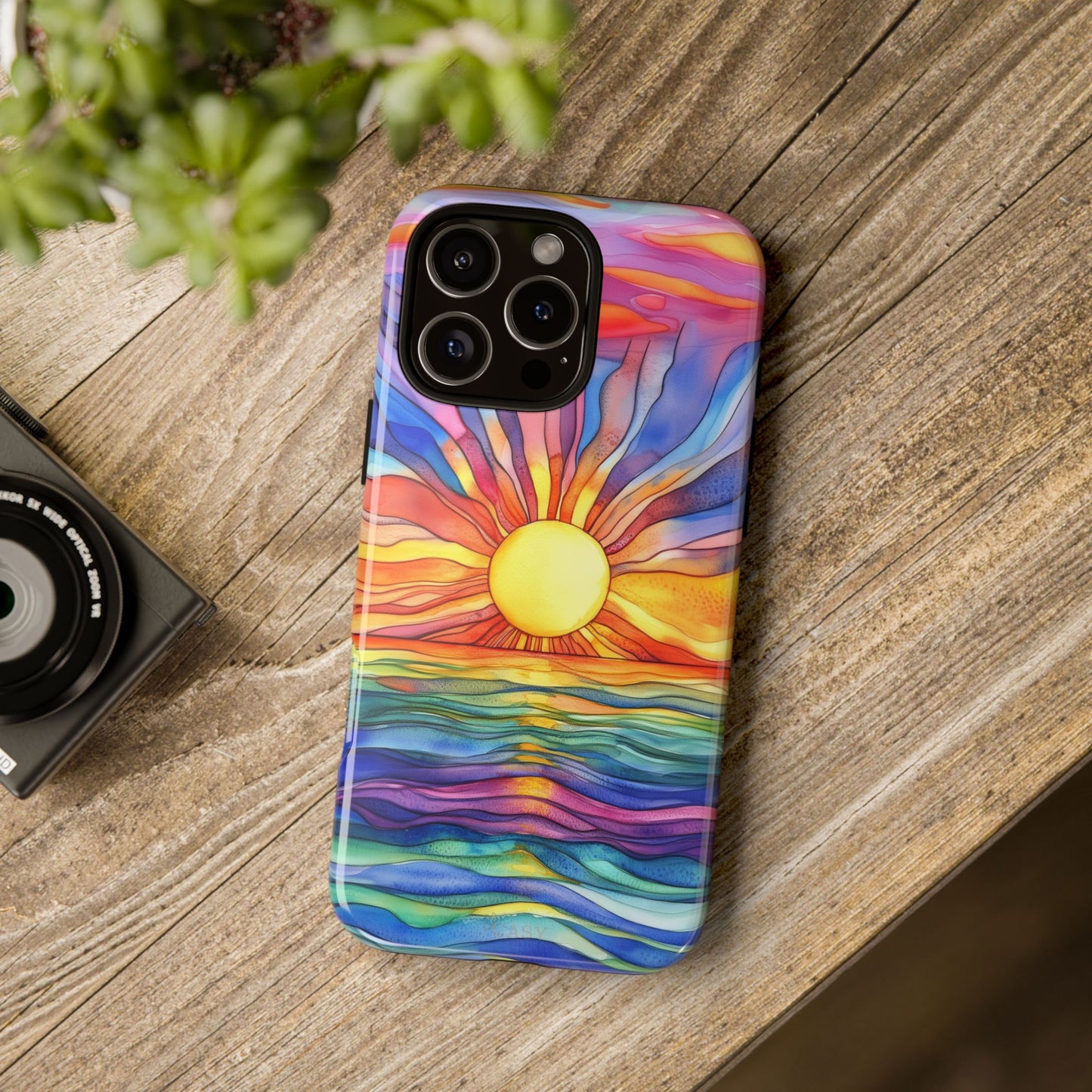 Celestial Tides | Vibrant Watercolor Phone Case