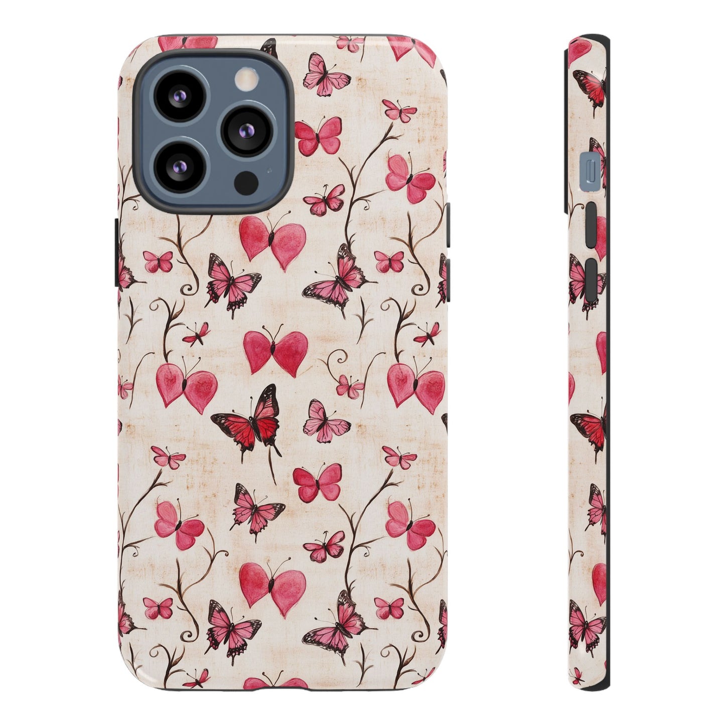 Pink Hearts & Butterflies Case