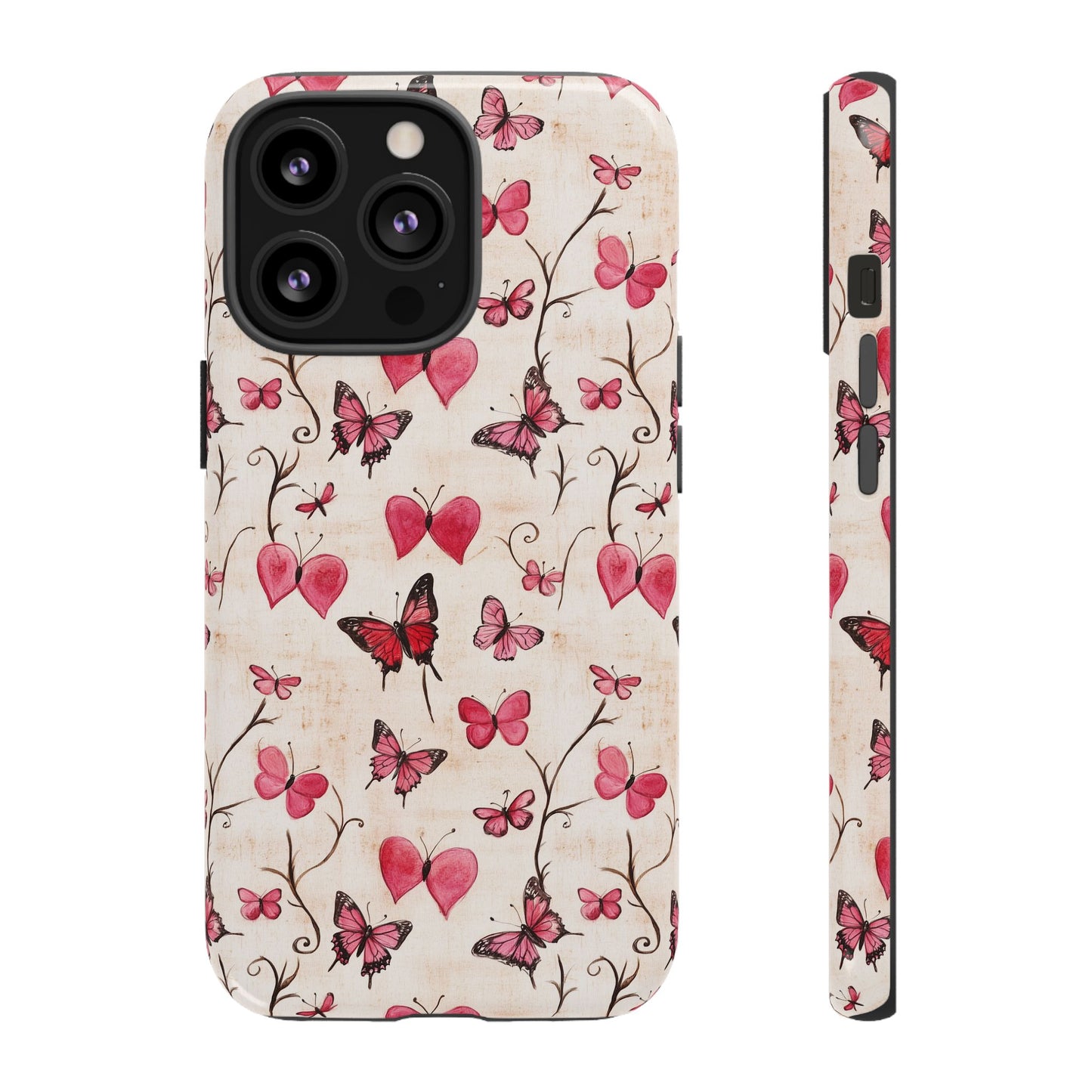 Pink Hearts & Butterflies Case
