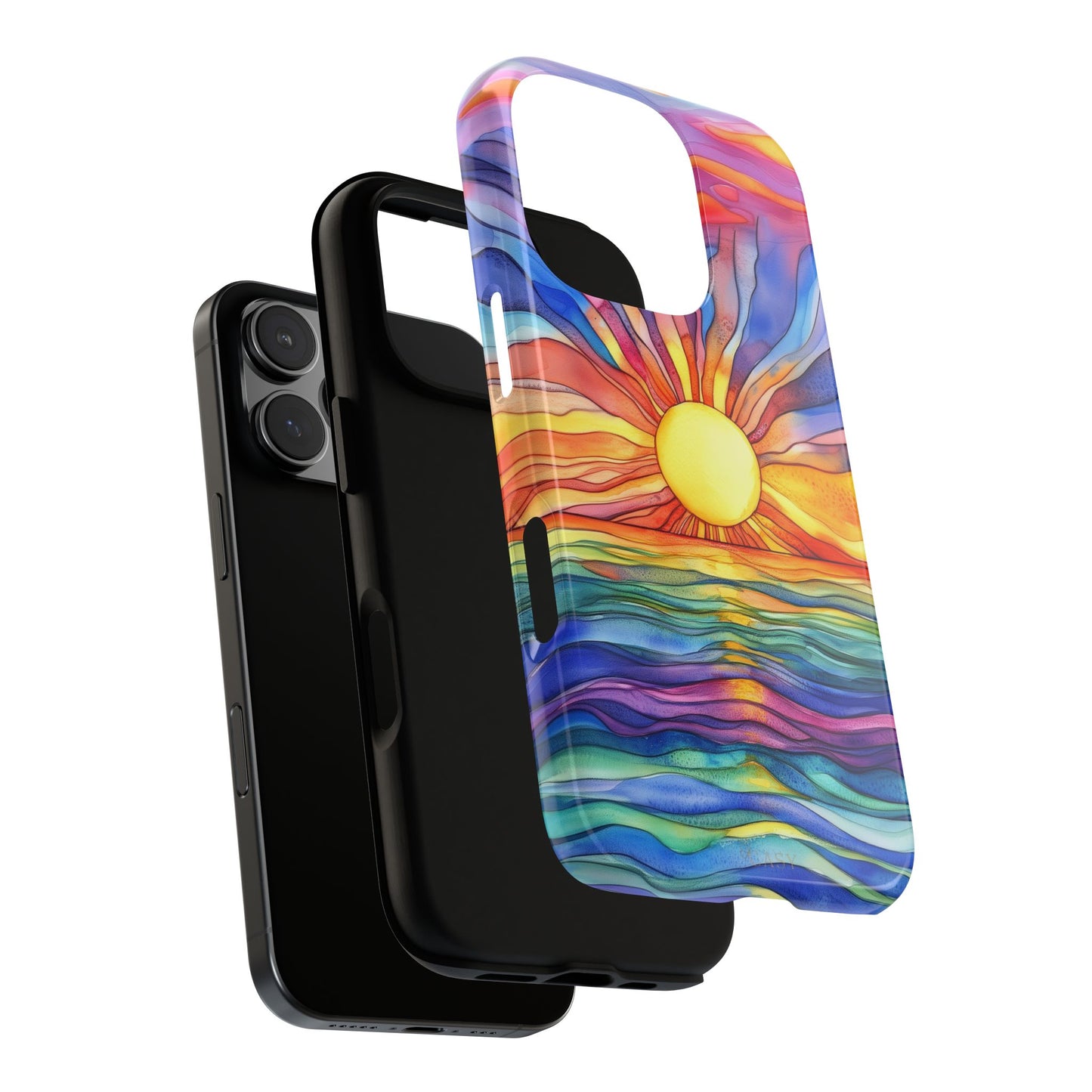 Celestial Tides | Vibrant Watercolor Phone Case