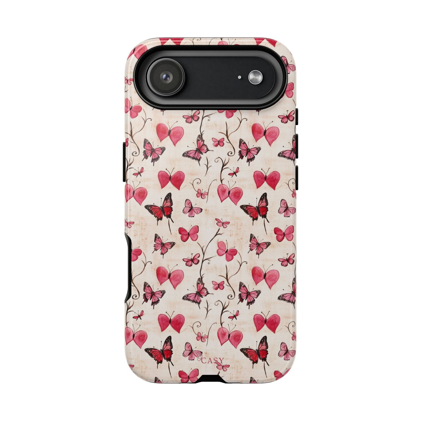 Pink Hearts & Butterflies | Love in Flight Phone Case