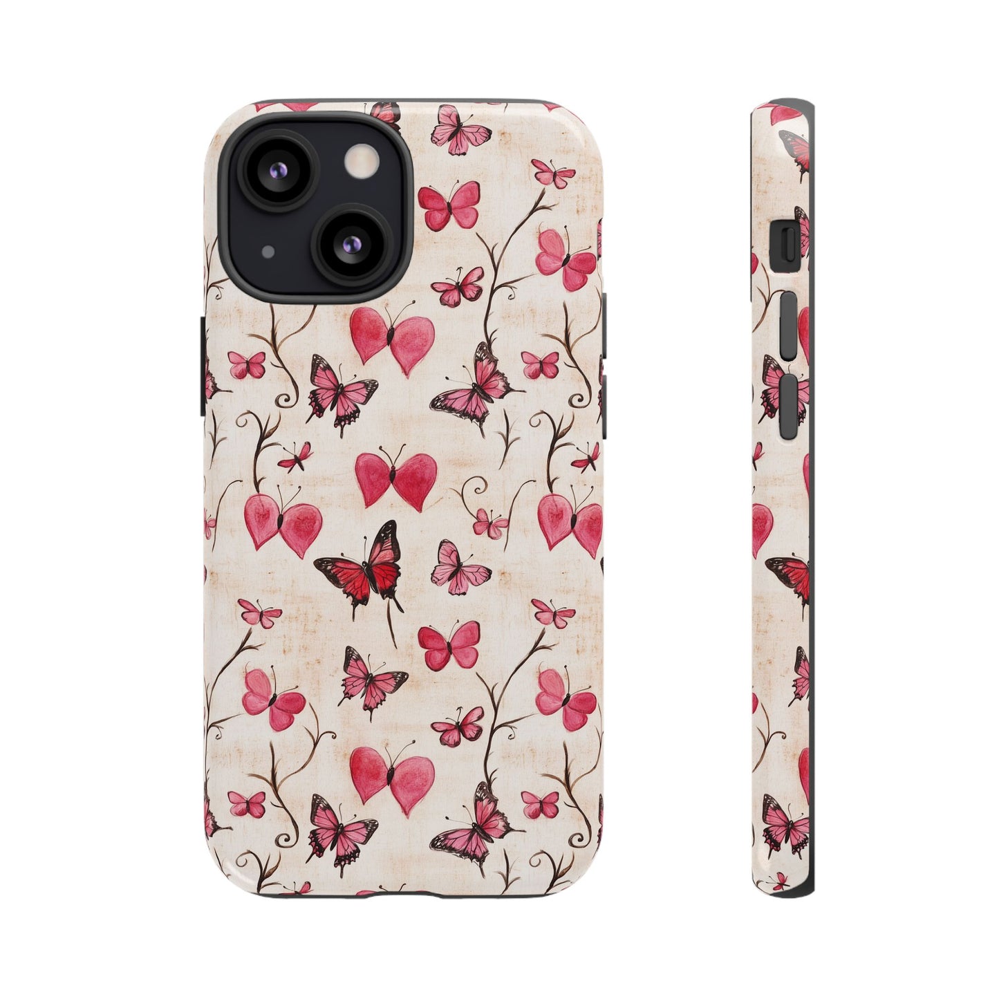 Pink Hearts & Butterflies Case