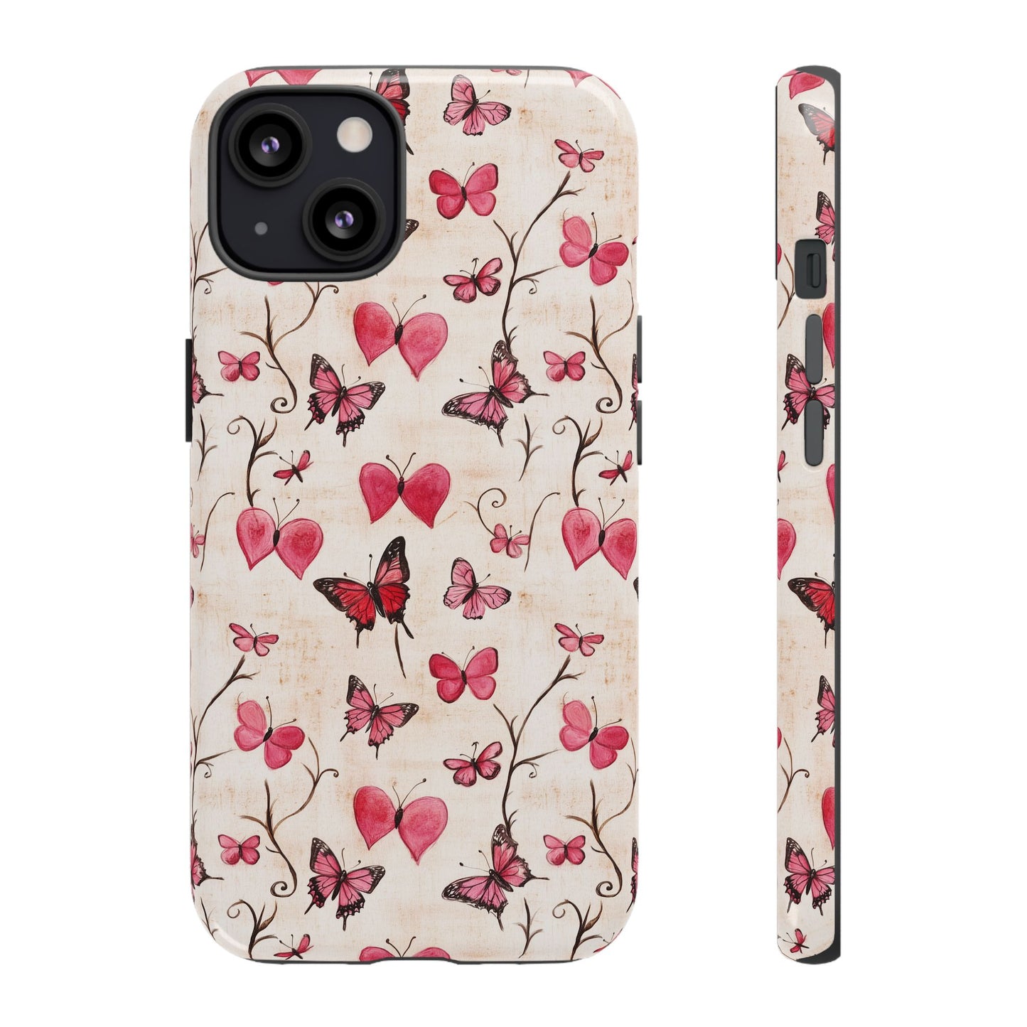 Pink Hearts & Butterflies Case