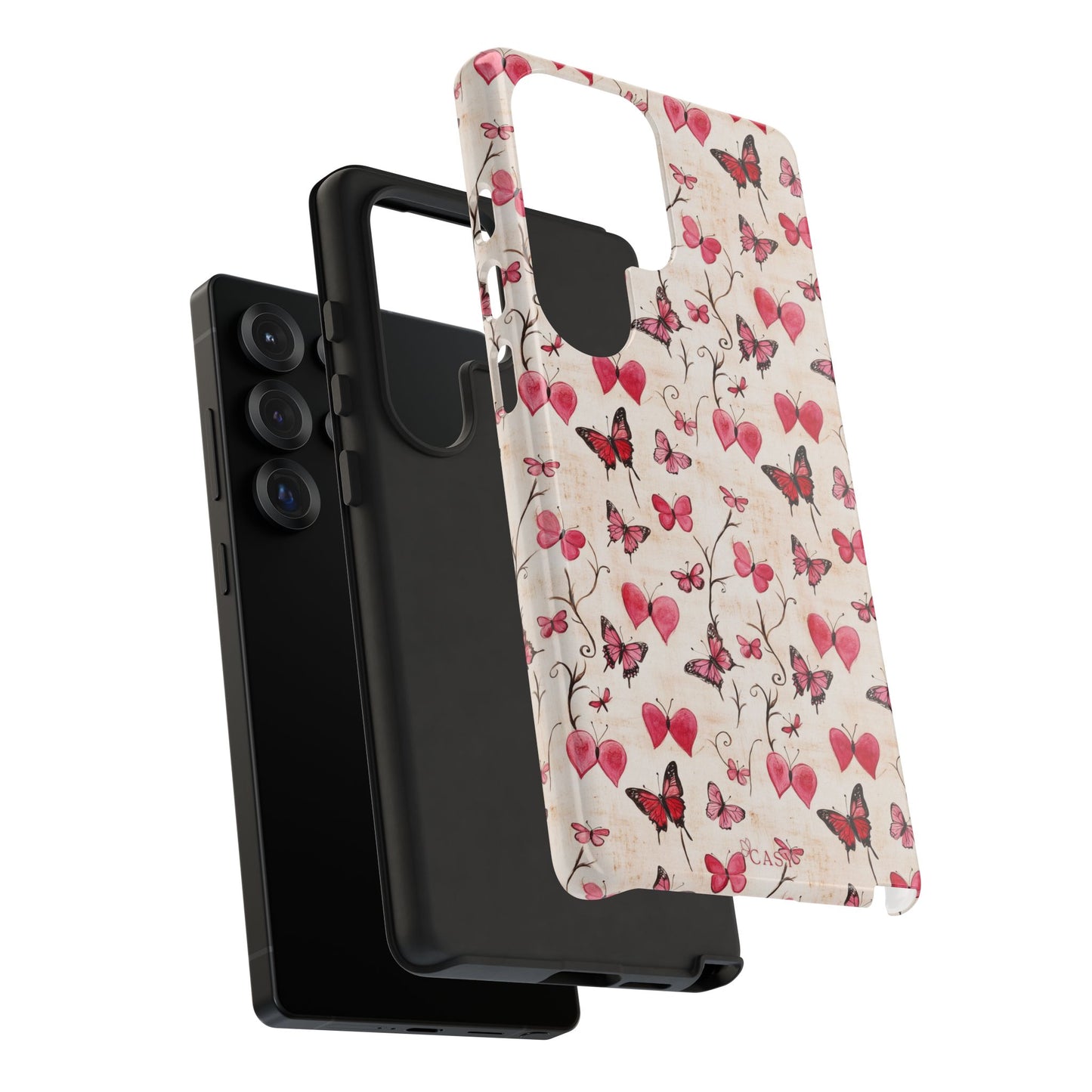 Pink Hearts & Butterflies | Love in Flight Phone Case