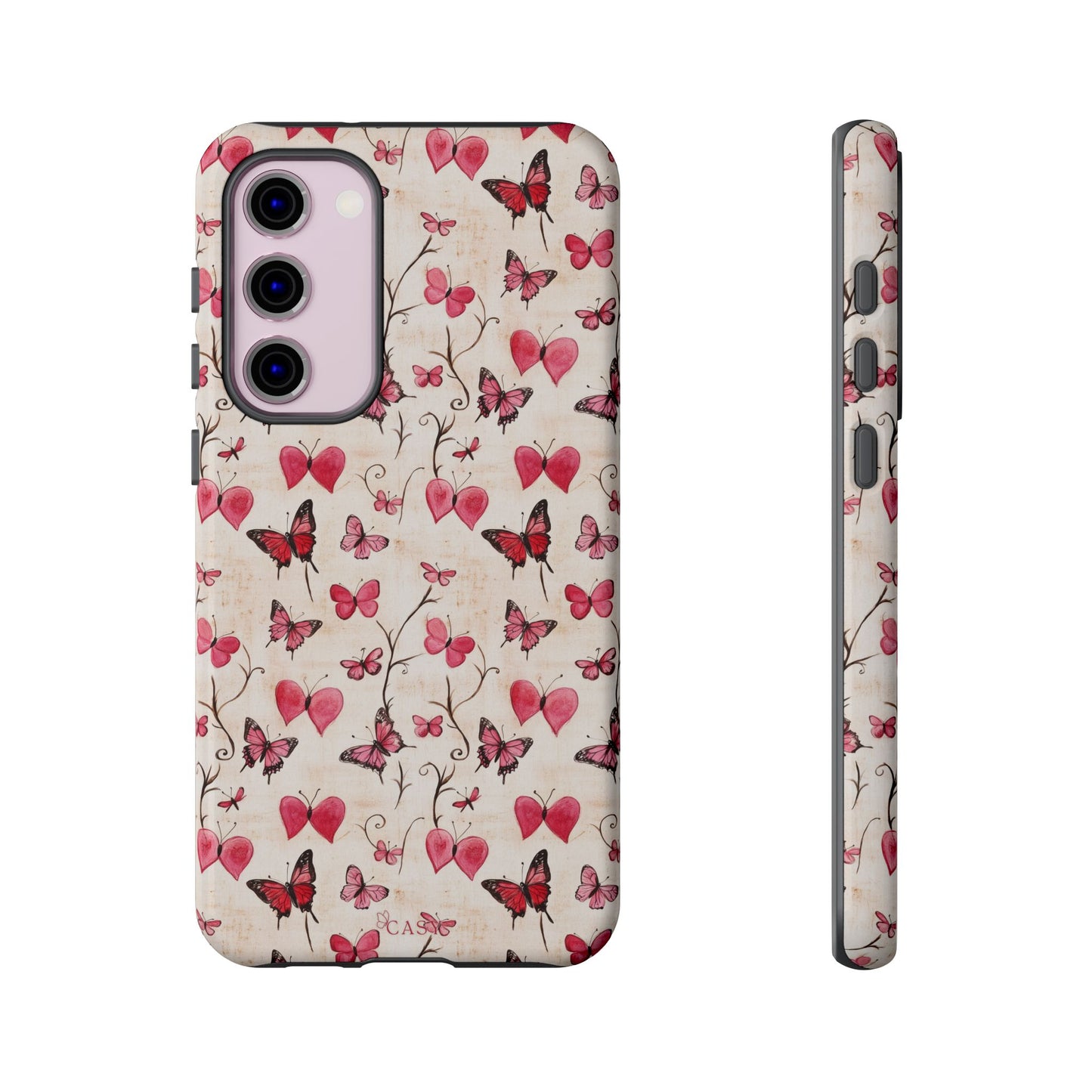 Pink Hearts & Butterflies | Love in Flight Phone Case