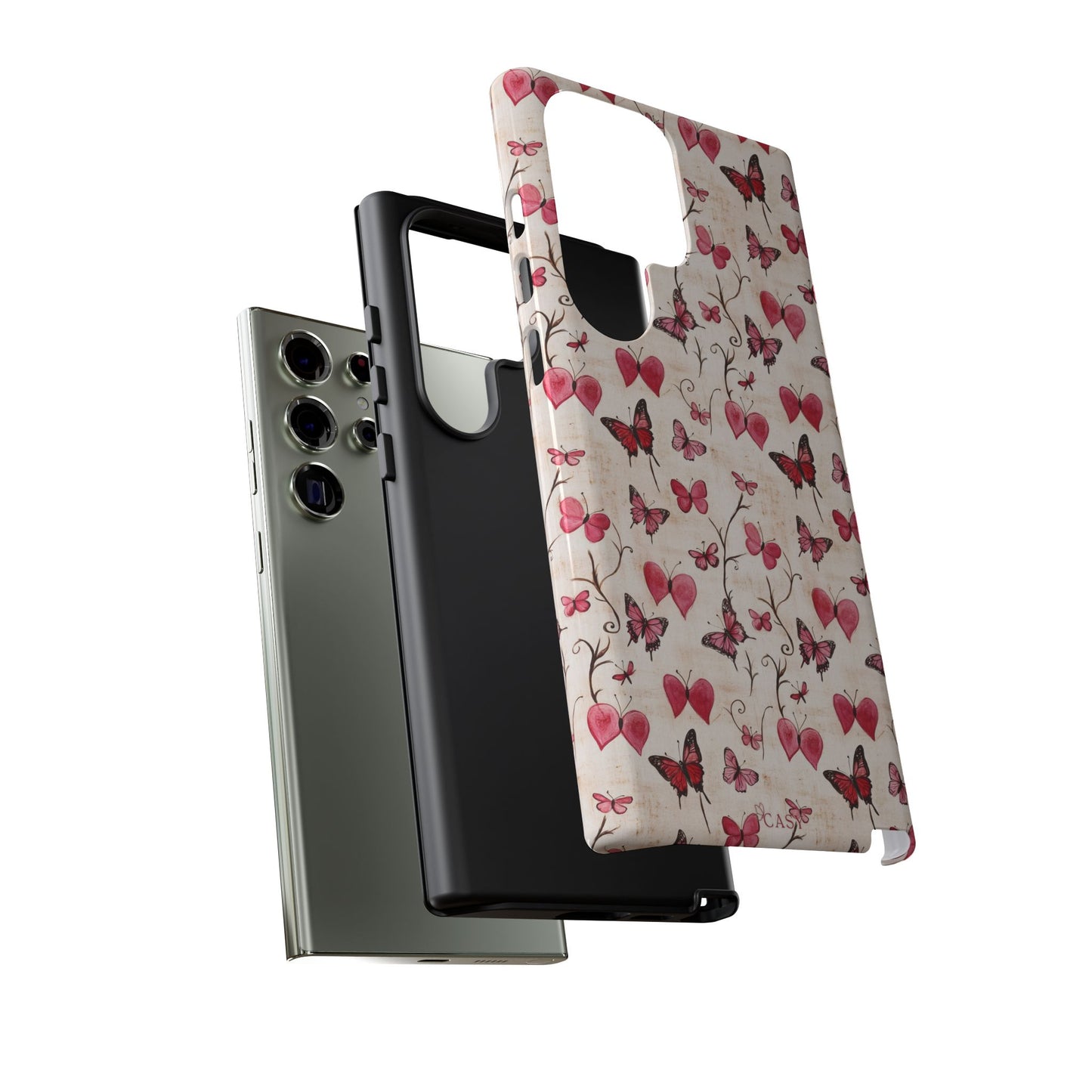 Pink Hearts & Butterflies | Love in Flight Phone Case
