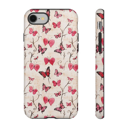 Pink Hearts & Butterflies Case