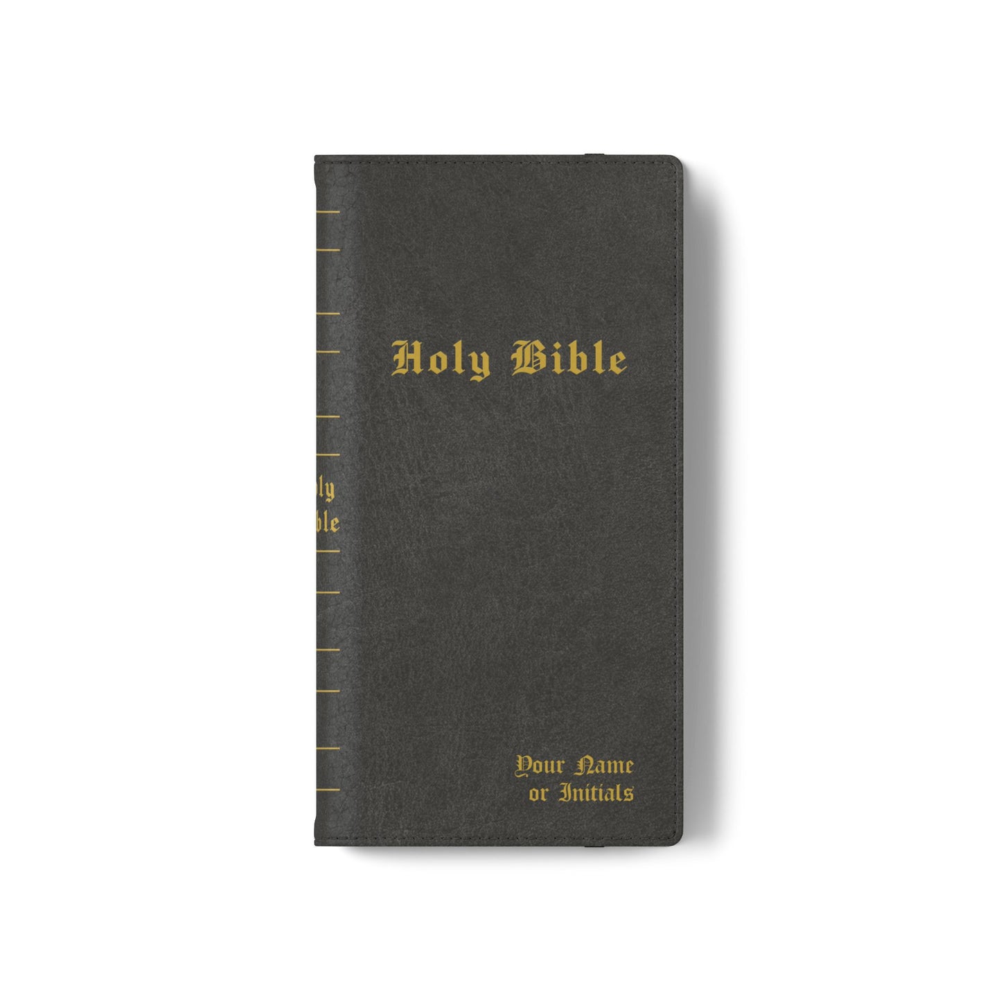 Holy Bible Personalized Phone Wallet | Custom Name or Initials - Black