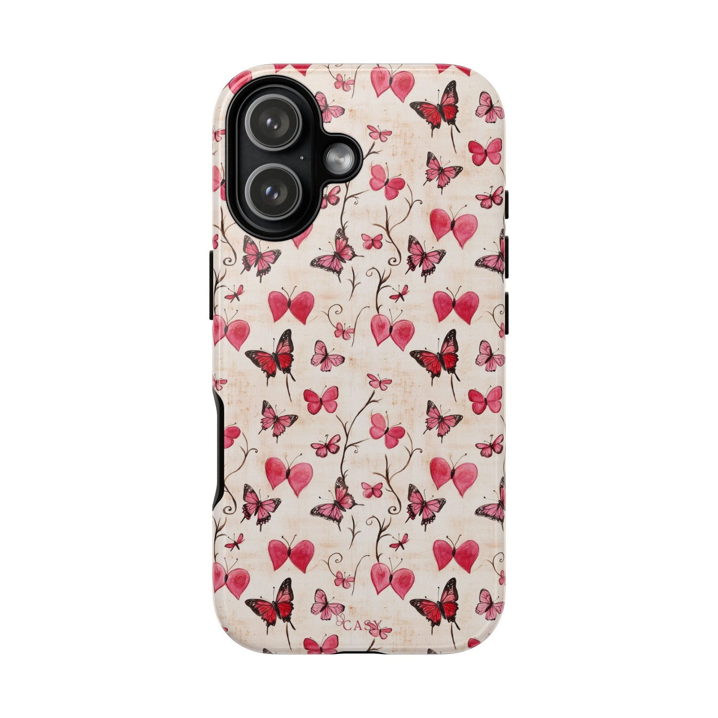 Pink Hearts & Butterflies | Love in Flight Phone Case