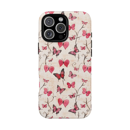 Pink Hearts & Butterflies Case