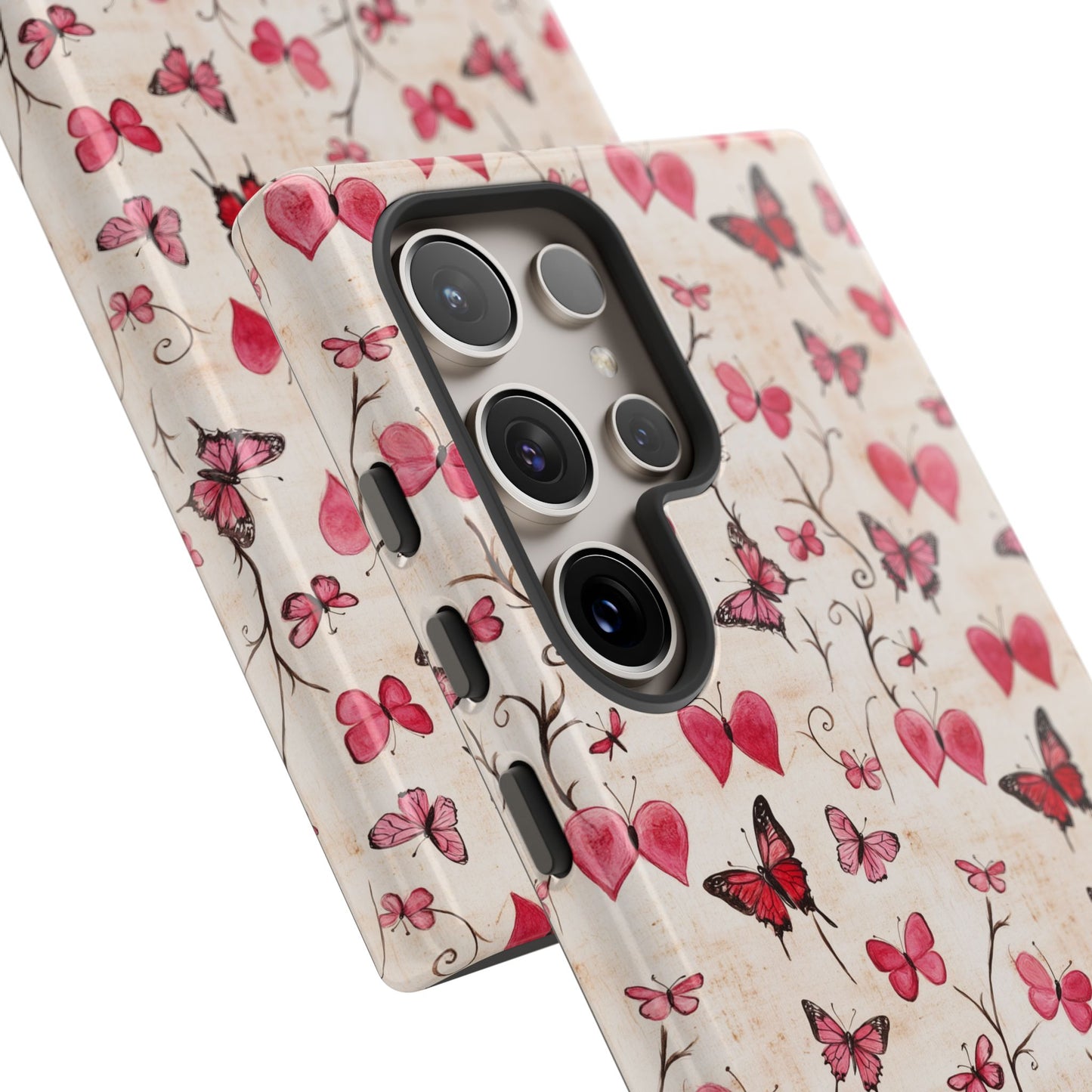 Pink Hearts & Butterflies | Love in Flight Phone Case