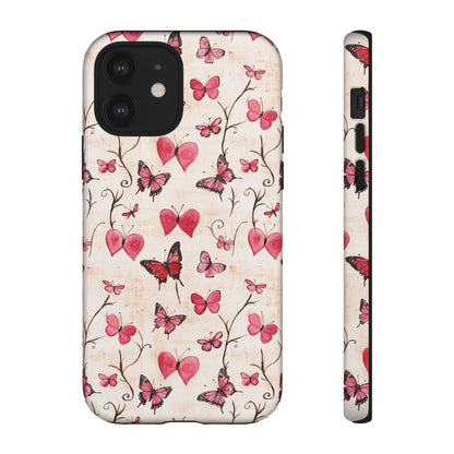 Pink Hearts & Butterflies Case