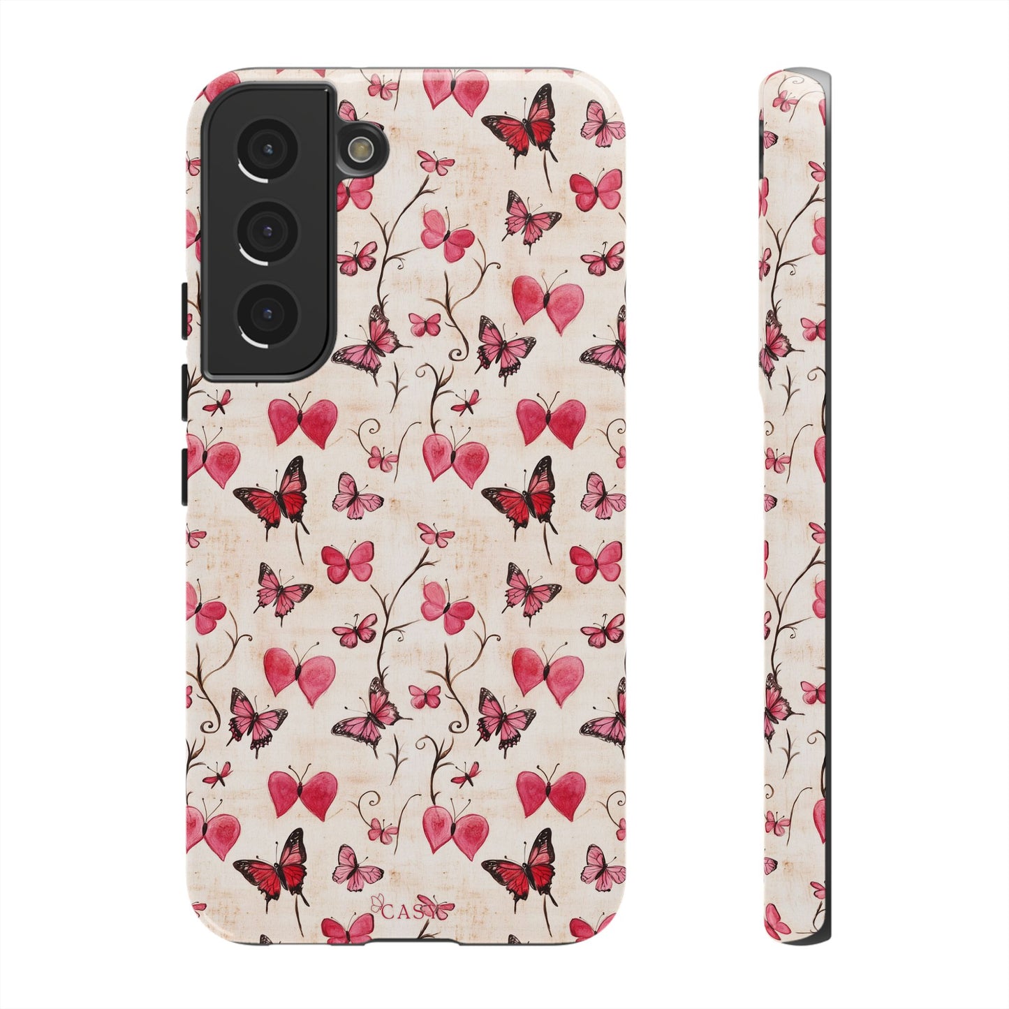 Pink Hearts & Butterflies | Love in Flight Phone Case