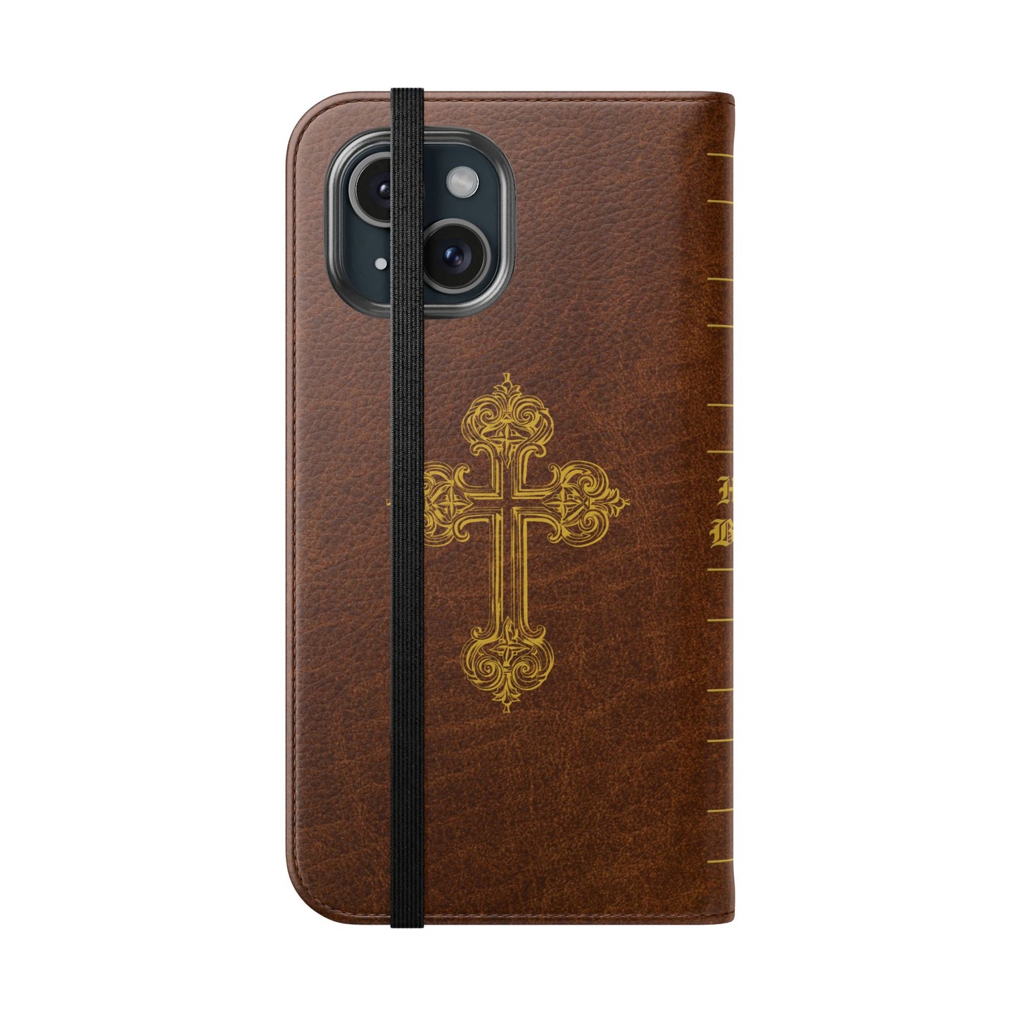 Holy Bible Personalized Phone Wallet | Custom Name or Initials - Brown