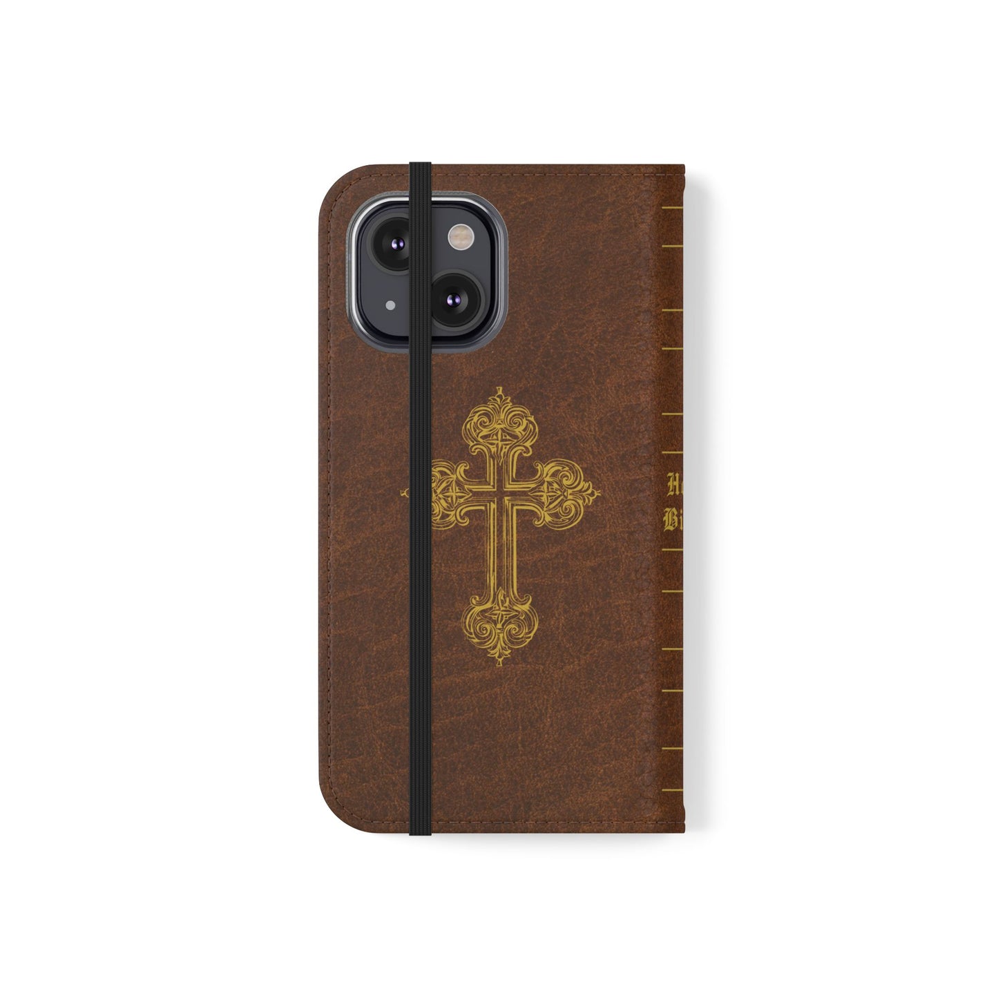 Holy Bible Personalized Phone Wallet | Custom Name or Initials - Brown