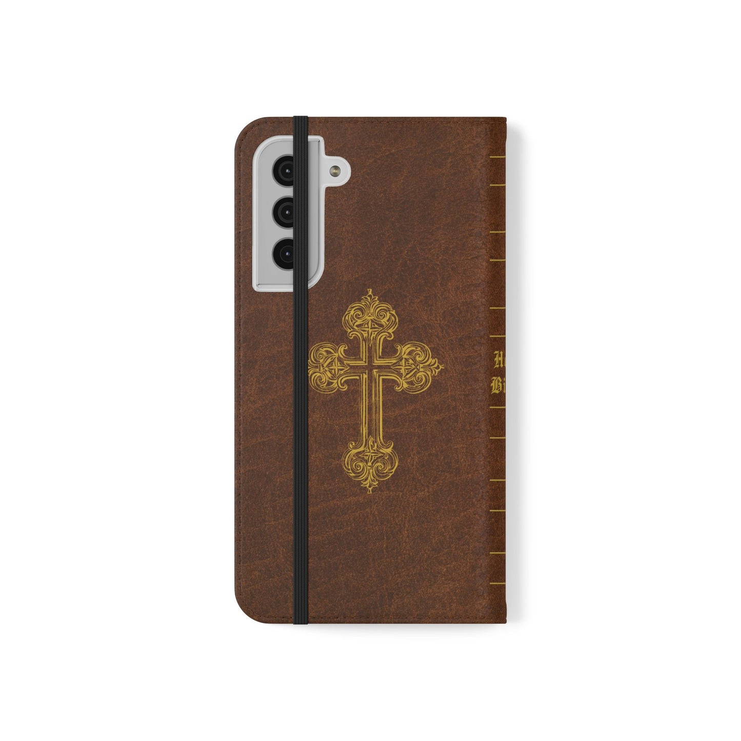 Holy Bible Personalized Phone Wallet | Custom Name or Initials - Brown