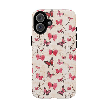 Pink Hearts & Butterflies Case