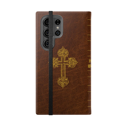 Holy Bible Personalized Phone Wallet | Custom Name or Initials - Brown
