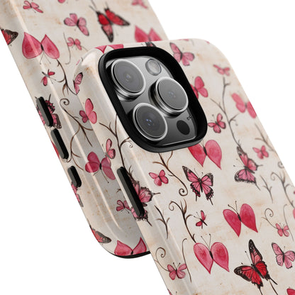 Pink Hearts & Butterflies Case