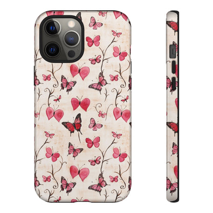 Pink Hearts & Butterflies Case