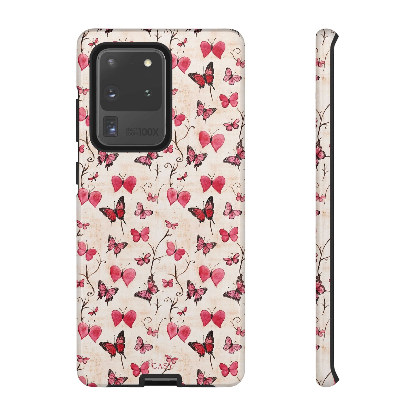 Pink Hearts & Butterflies | Love in Flight Phone Case