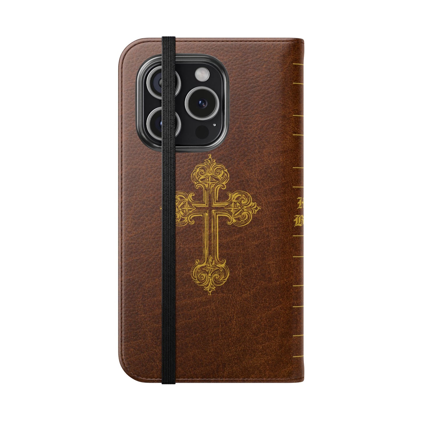 Holy Bible Personalized Phone Wallet | Custom Name or Initials - Brown