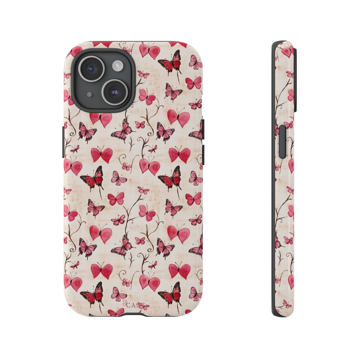 Pink Hearts & Butterflies | Love in Flight Phone Case