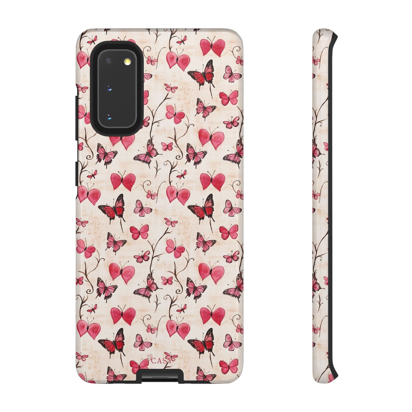 Pink Hearts & Butterflies | Love in Flight Phone Case