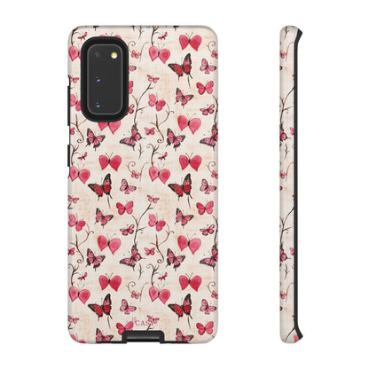 Pink Hearts & Butterflies | Love in Flight Phone Case