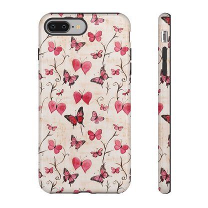Pink Hearts & Butterflies Case