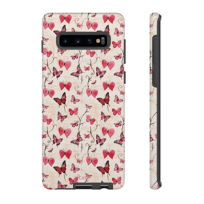 Pink Hearts & Butterflies | Love in Flight Phone Case