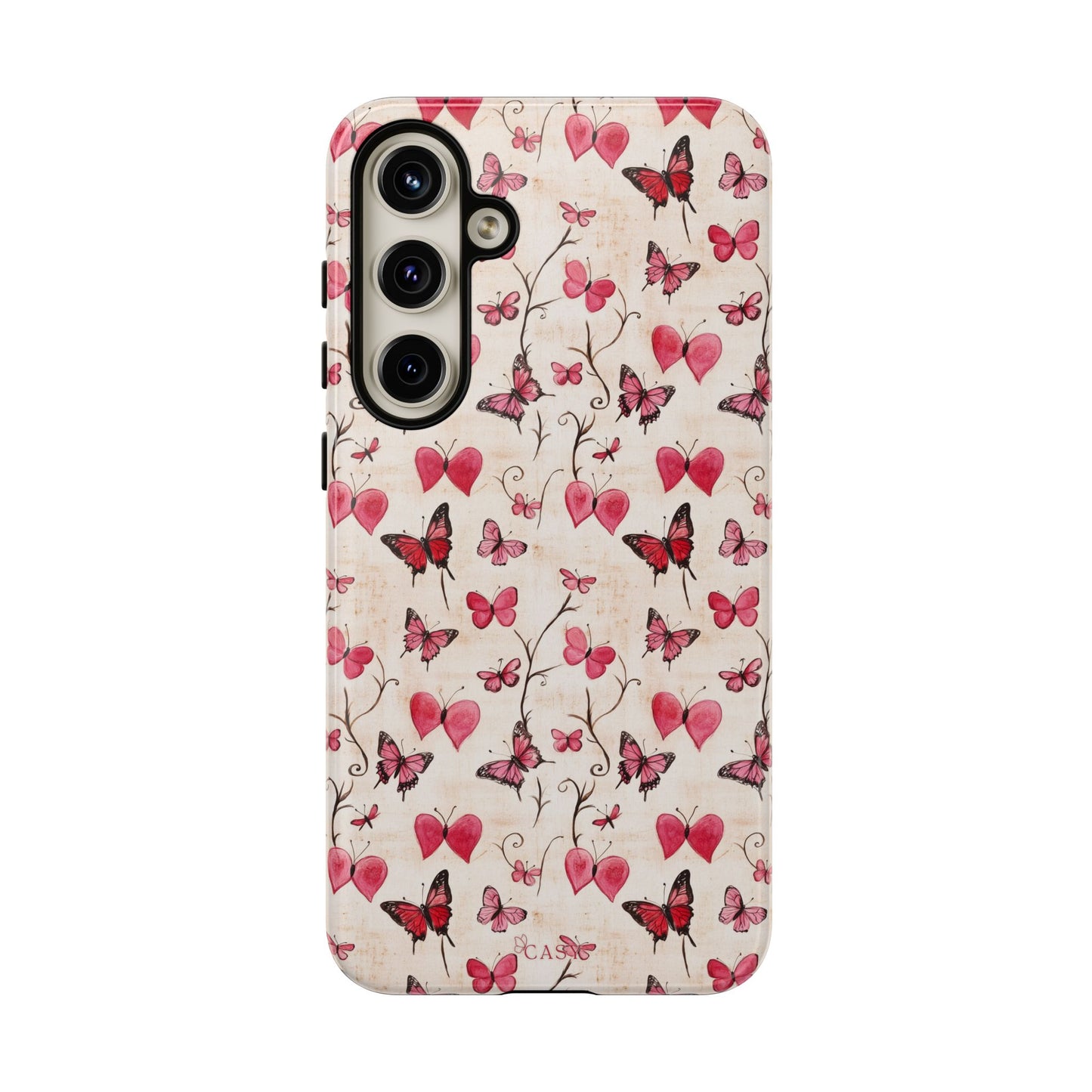 Pink Hearts & Butterflies | Love in Flight Phone Case
