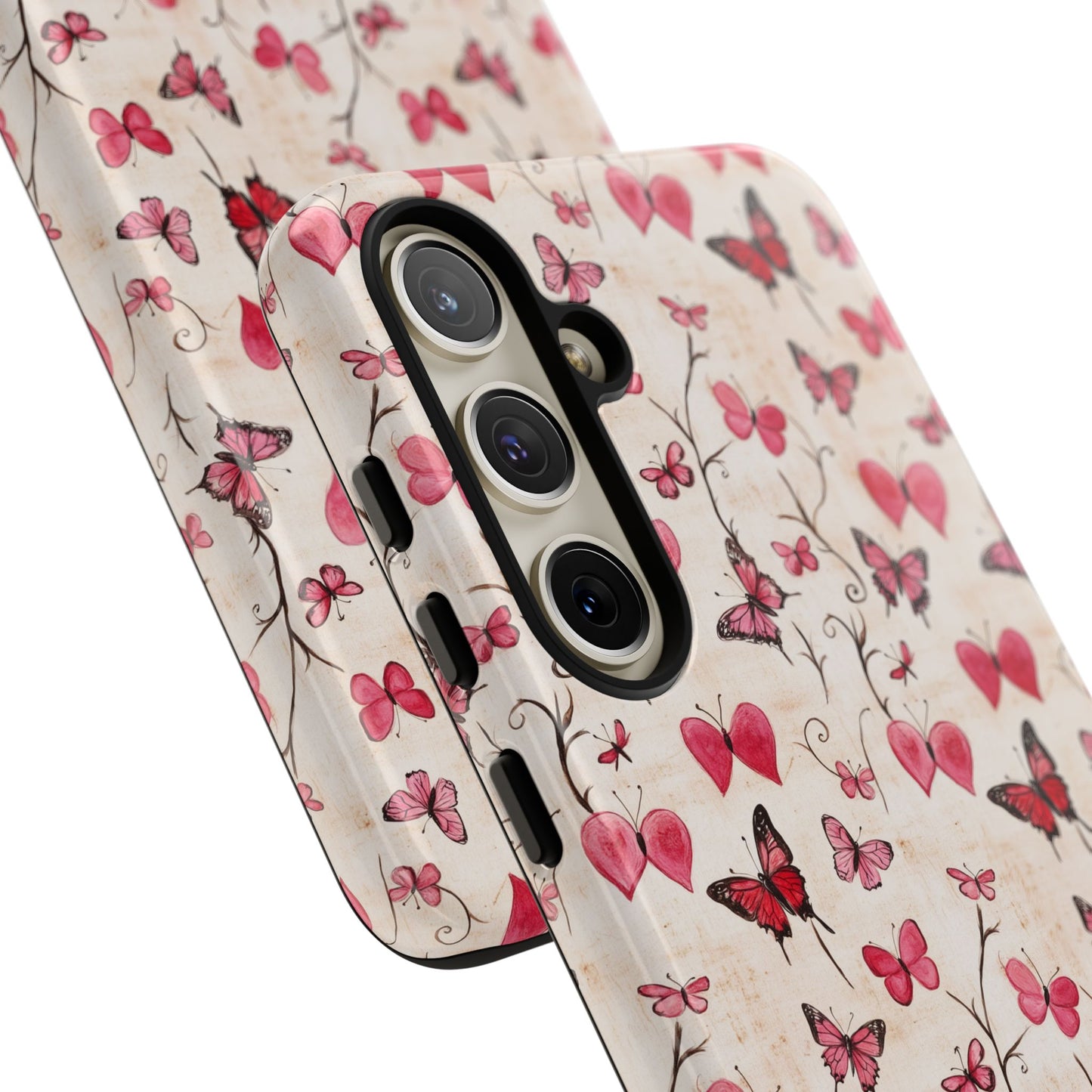 Pink Hearts & Butterflies | Love in Flight Phone Case