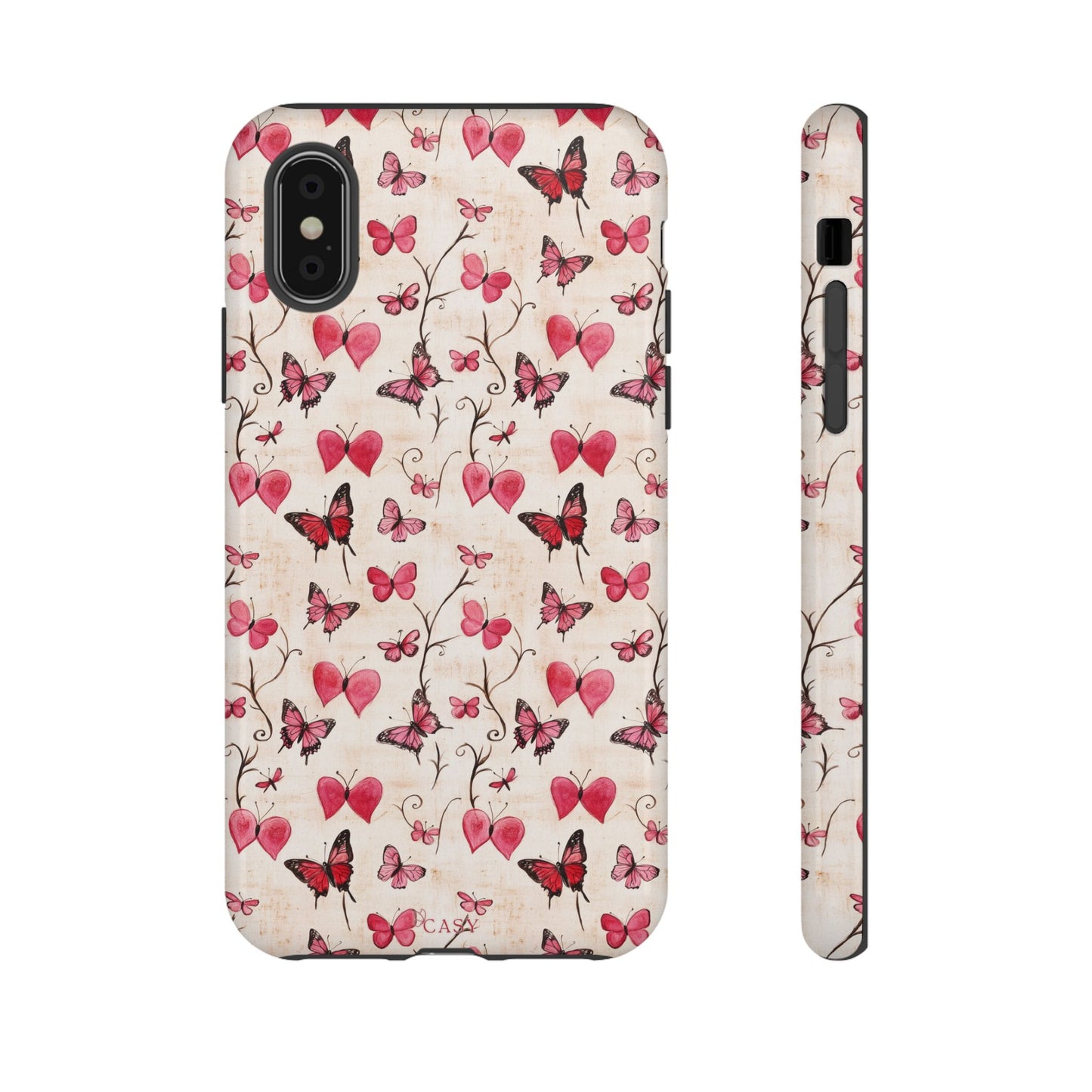 Pink Hearts & Butterflies | Love in Flight Phone Case
