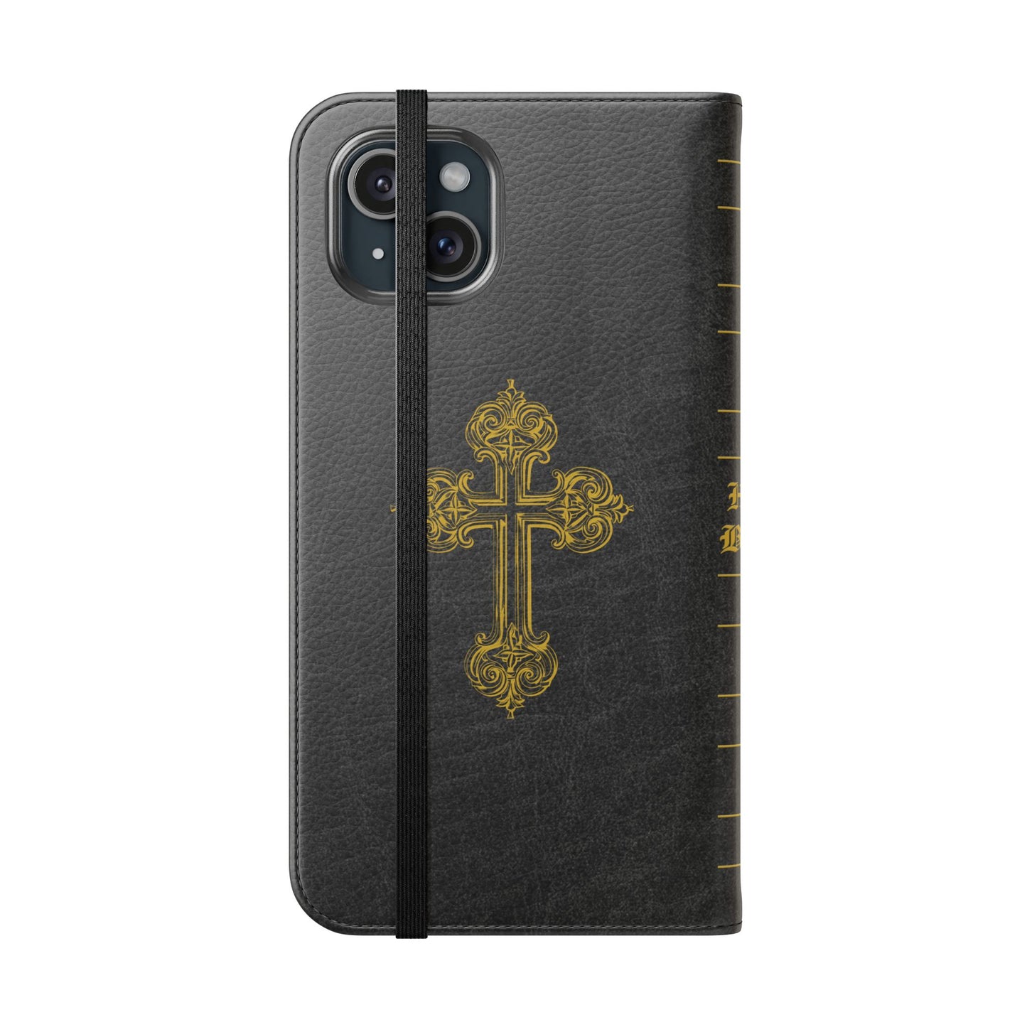 Holy Bible Personalized Phone Wallet | Custom Name or Initials - Black