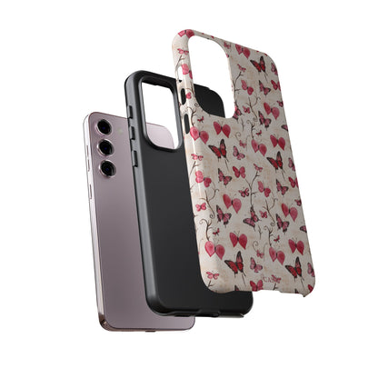 Pink Hearts & Butterflies | Love in Flight Phone Case