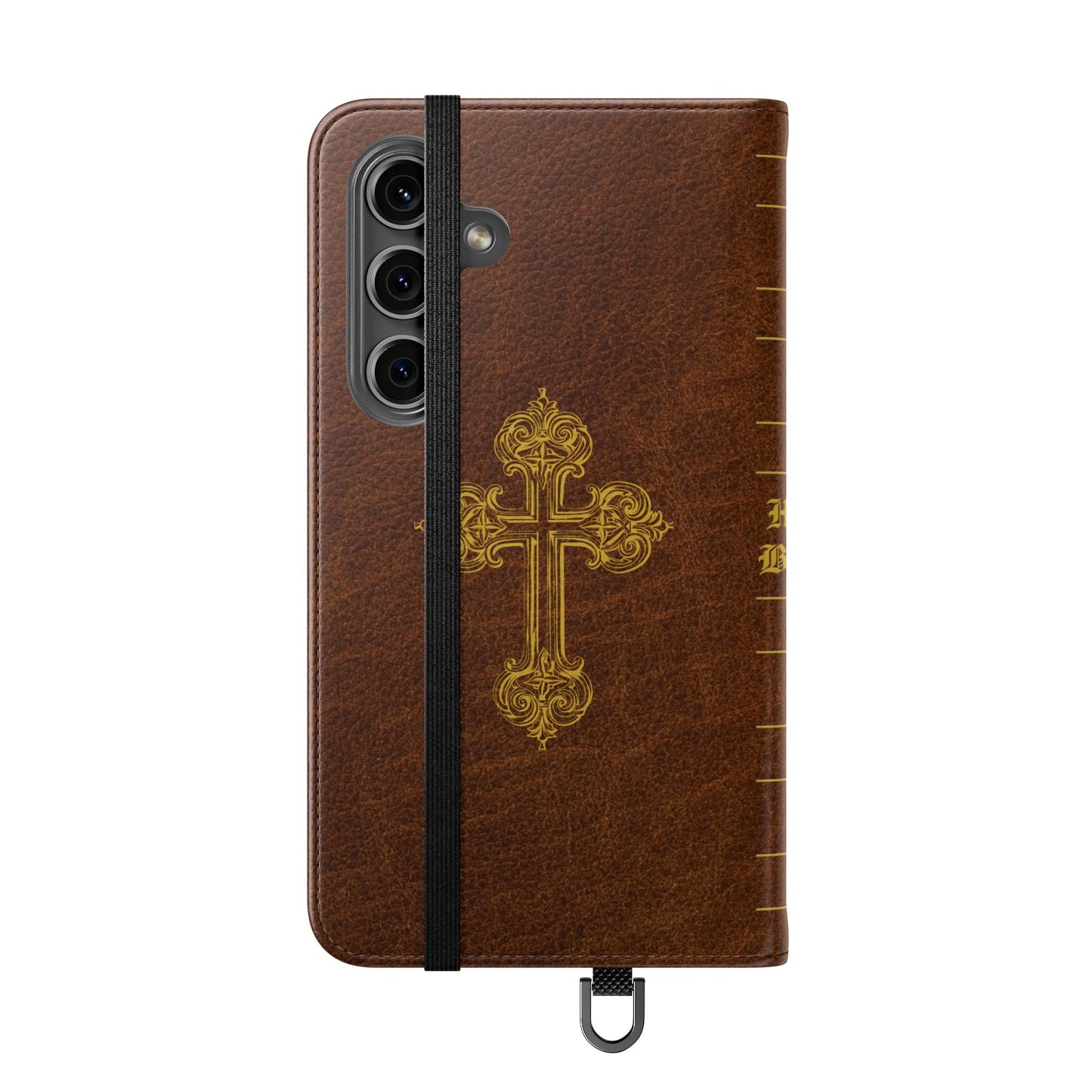 Holy Bible Personalized Phone Wallet | Custom Name or Initials - Brown